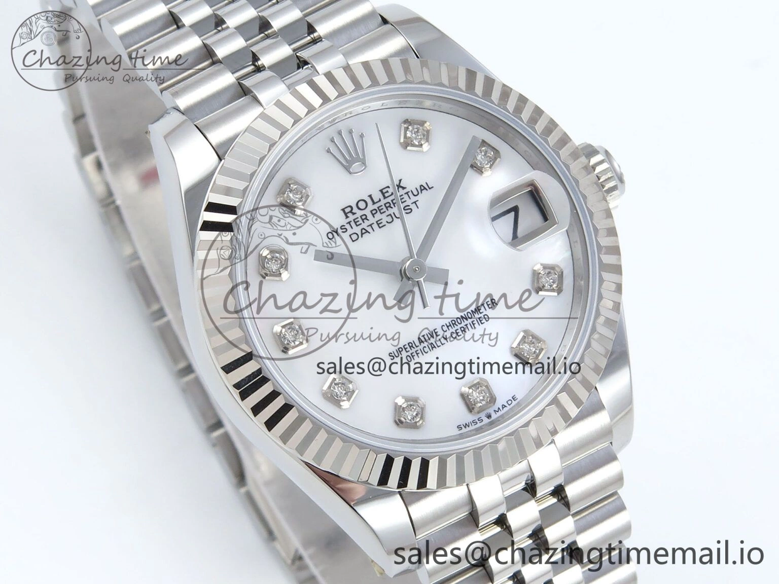 DateJust 31 278274 ARF 1:1 Best Edition 904L Steel White MOP Diamonds Dial on SS Jubilee Bracelet ETA 2688