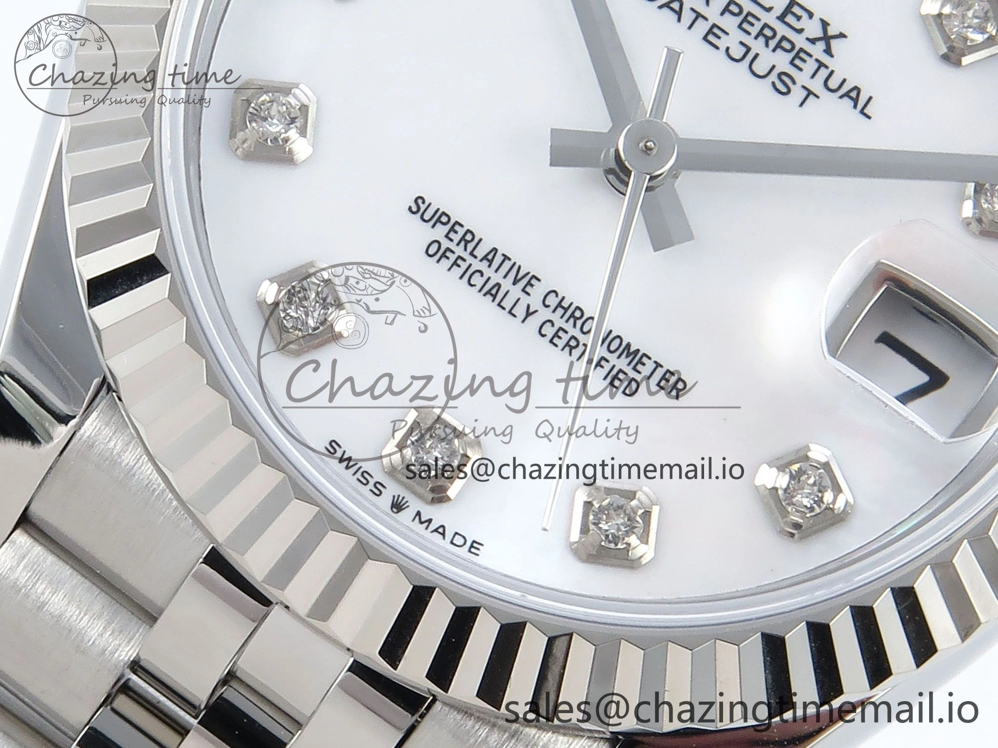 DateJust 31 278274 ARF 1:1 Best Edition 904L Steel White MOP Diamonds Dial on SS Jubilee Bracelet ETA 2688