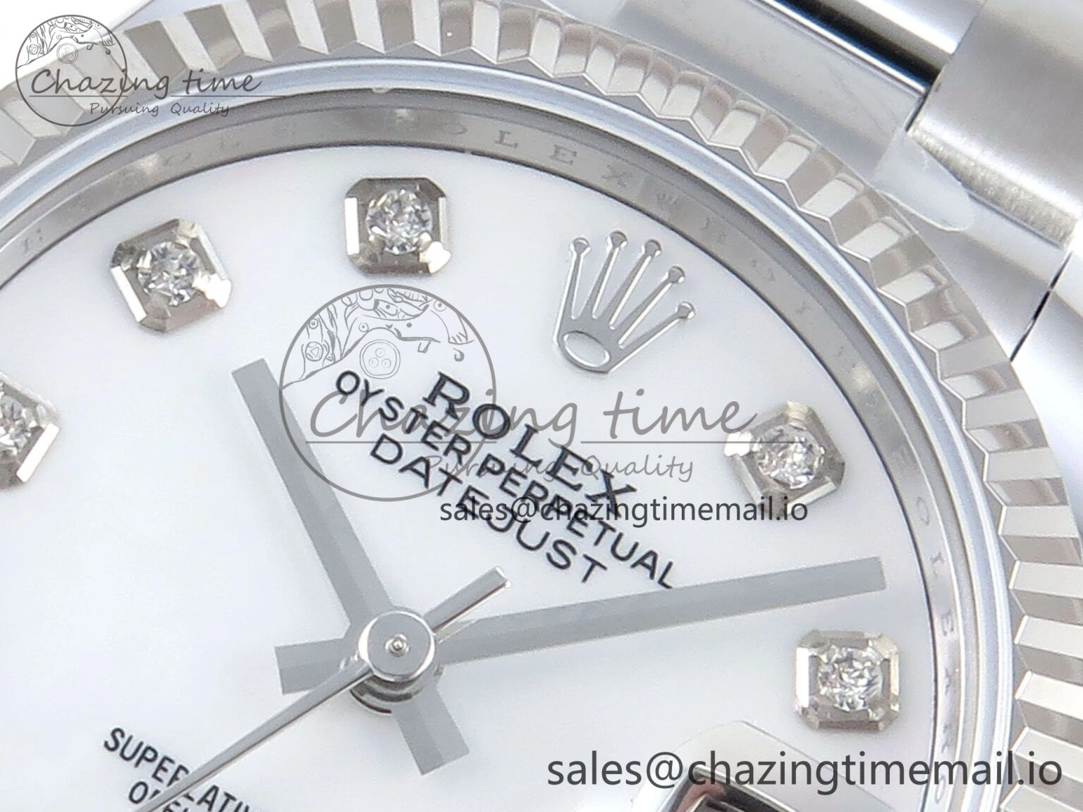 DateJust 31 278274 ARF 1:1 Best Edition 904L Steel White MOP Diamonds Dial on SS Oyster Bracelet ETA 2688