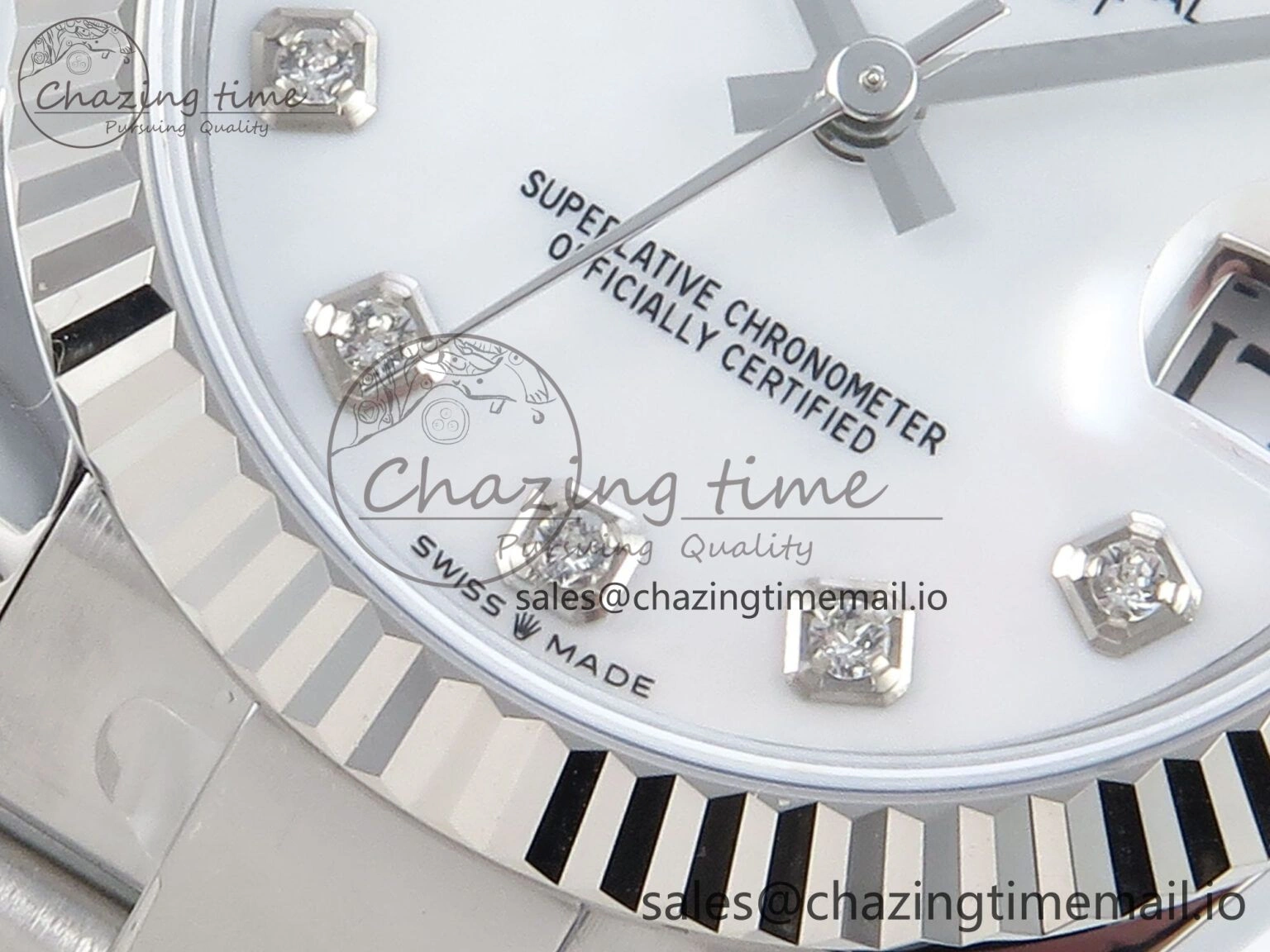 DateJust 31 278274 ARF 1:1 Best Edition 904L Steel White MOP Diamonds Dial on SS Oyster Bracelet ETA 2688