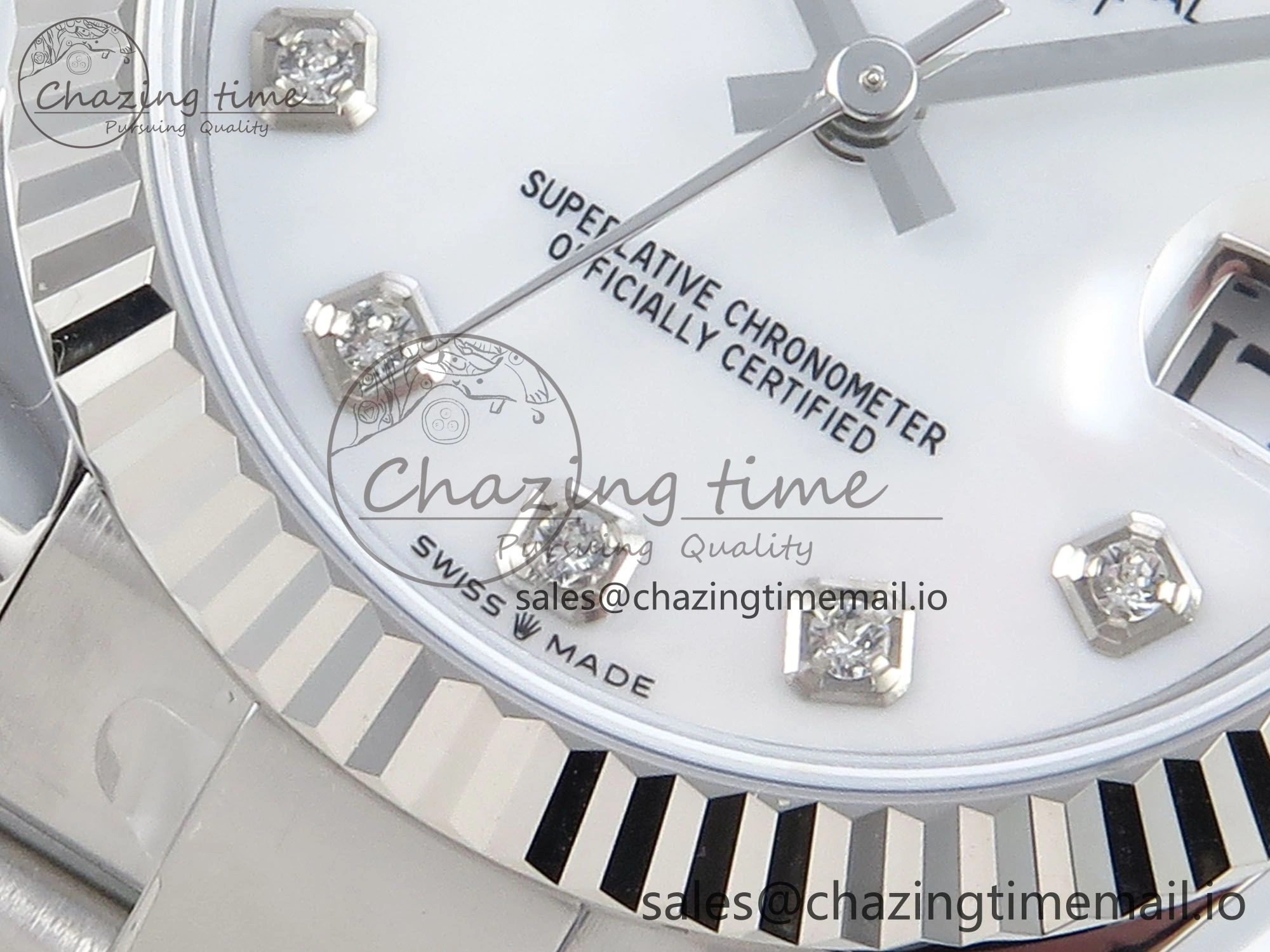 DateJust 31 278274 ARF 1:1 Best Edition 904L Steel White MOP Diamonds Dial on SS Oyster Bracelet ETA 2688
