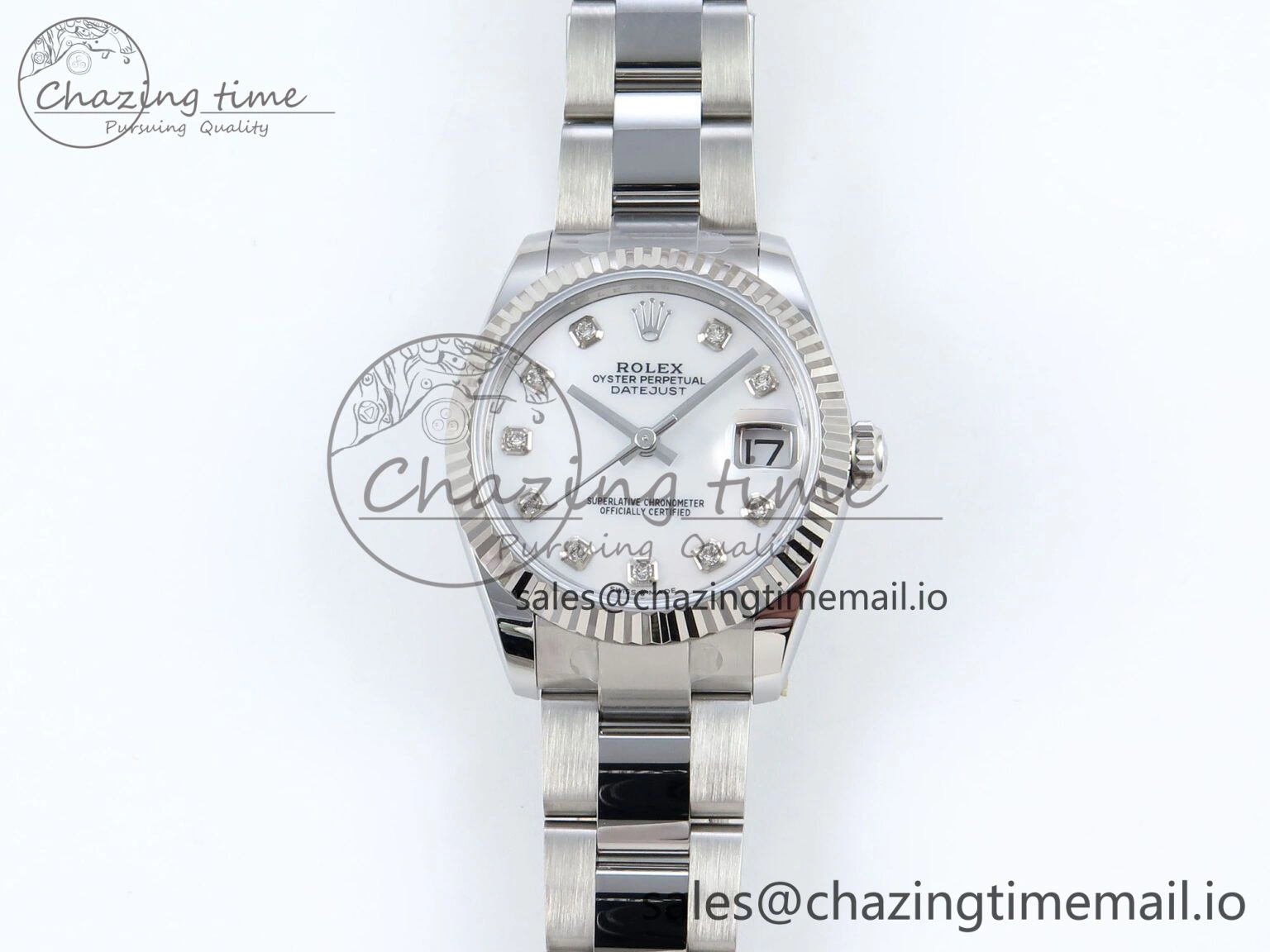 DateJust 31 278274 ARF 1:1 Best Edition 904L Steel White MOP Diamonds Dial on SS Oyster Bracelet ETA 2688