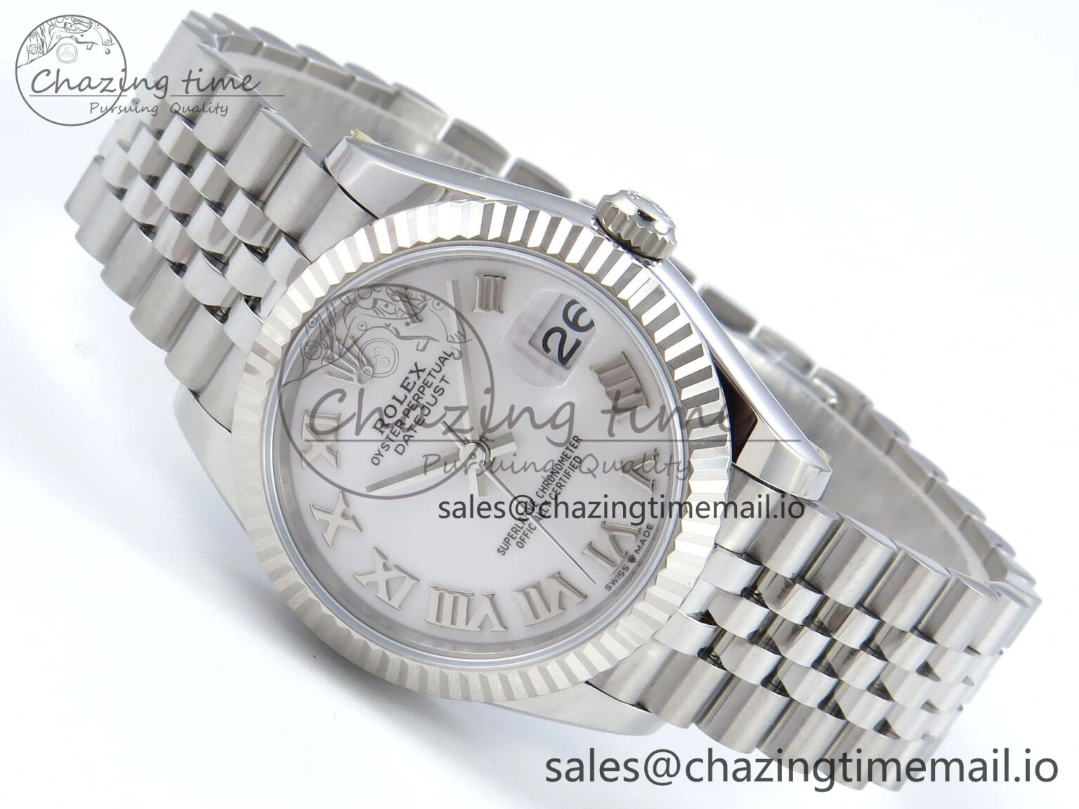 DateJust 31 278274 ARF 1:1 Best Edition 904L Steel White Roman Dial on SS Jubilee Bracelet ETA 2688