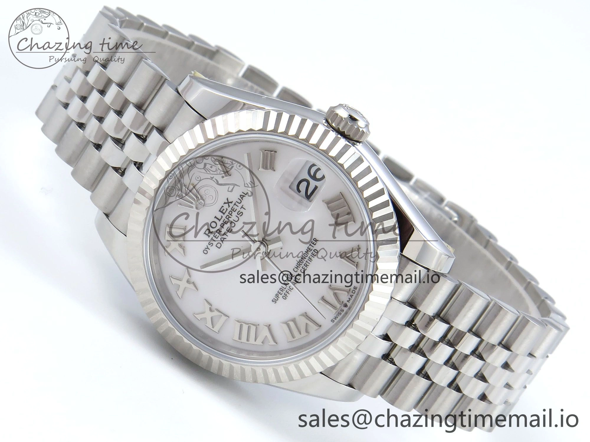 DateJust 31 278274 ARF 1:1 Best Edition 904L Steel White Roman Dial on SS Jubilee Bracelet ETA 2688