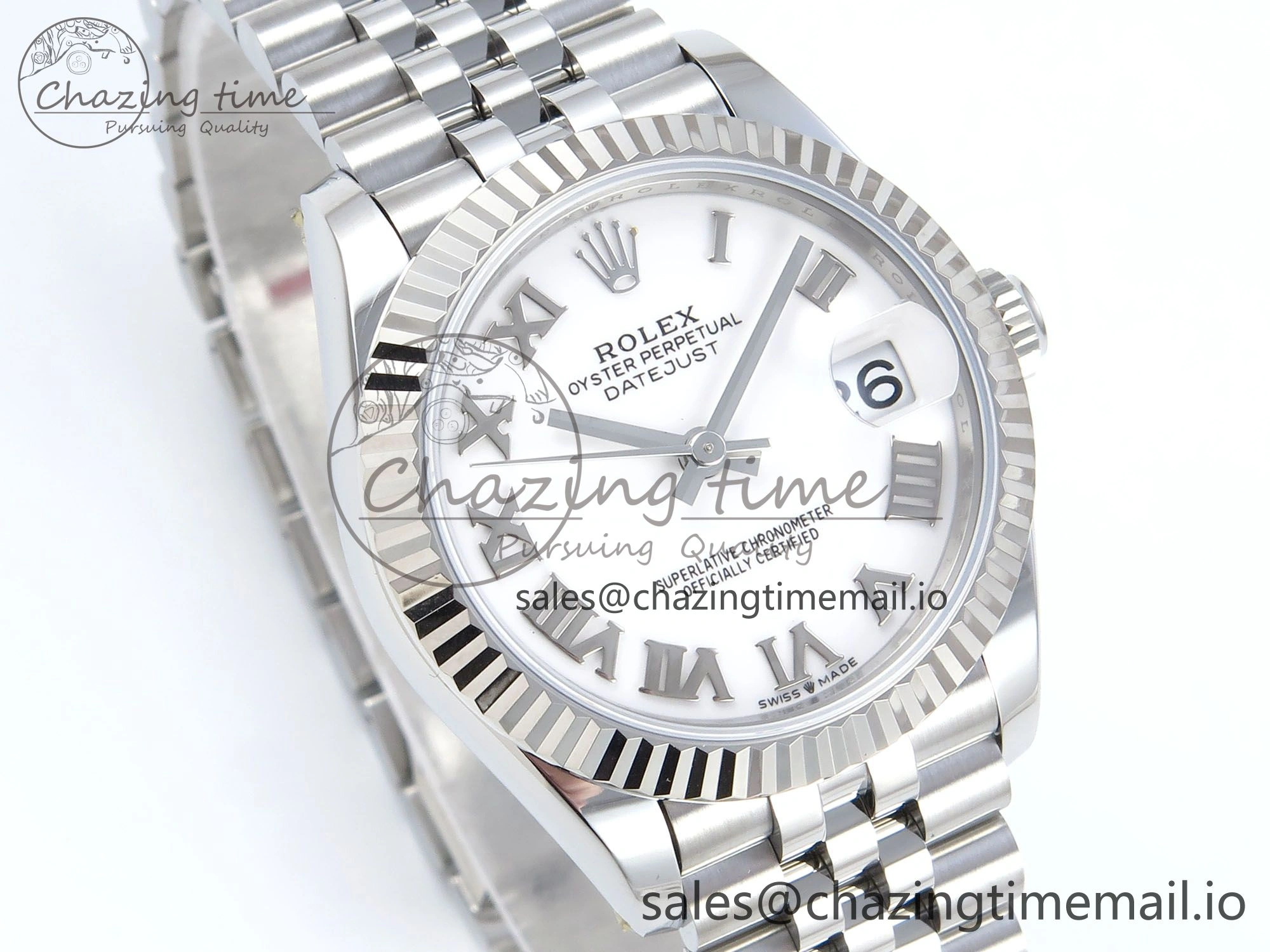 DateJust 31 278274 ARF 1:1 Best Edition 904L Steel White Roman Dial on SS Jubilee Bracelet ETA 2688