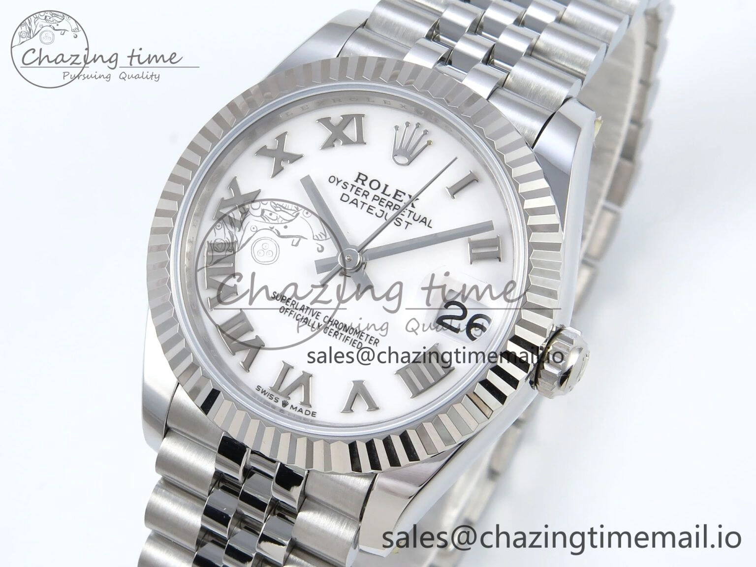 DateJust 31 278274 ARF 1:1 Best Edition 904L Steel White Roman Dial on SS Jubilee Bracelet ETA 2688