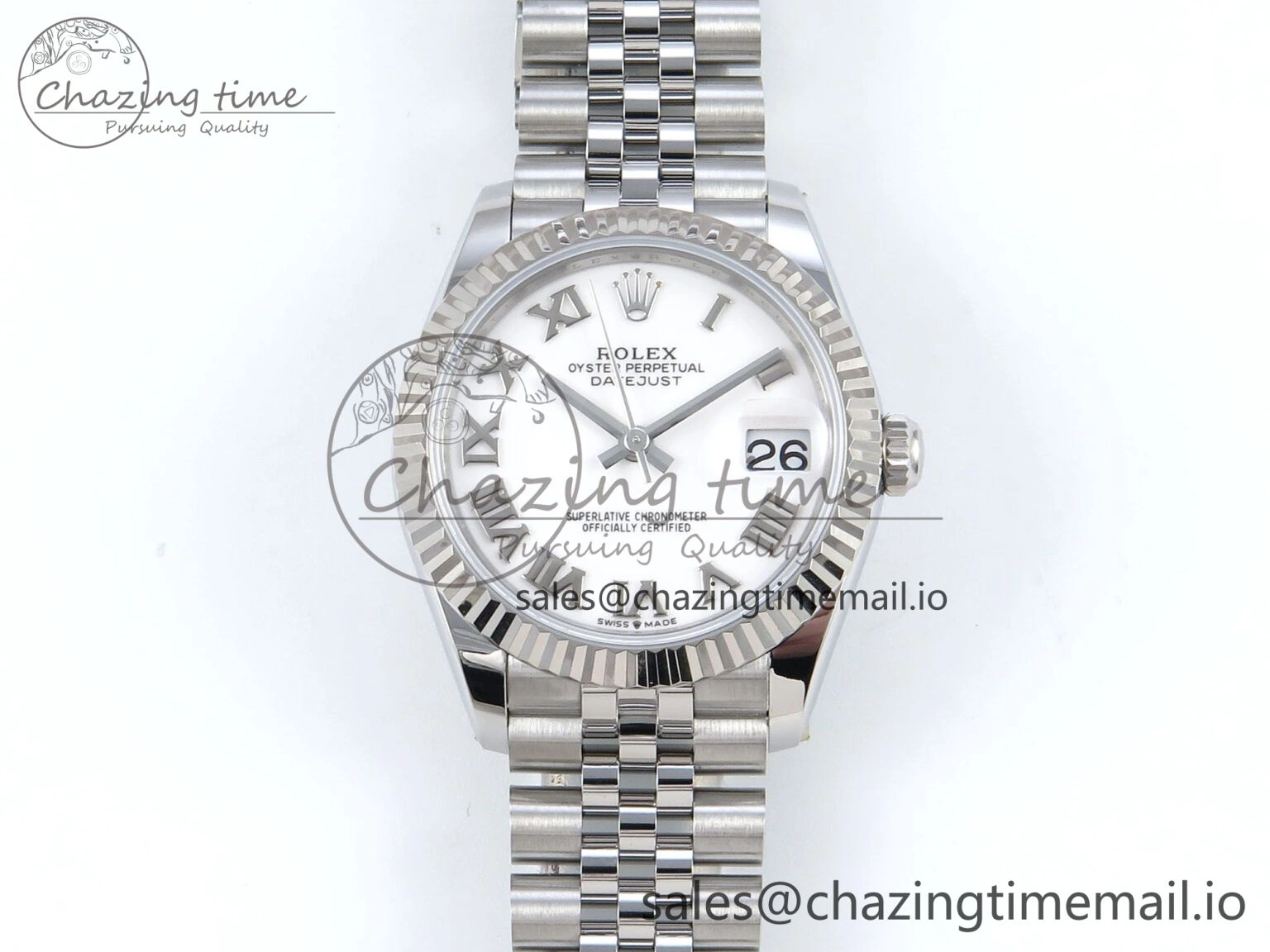 DateJust 31 278274 ARF 1:1 Best Edition 904L Steel White Roman Dial on SS Jubilee Bracelet ETA 2688