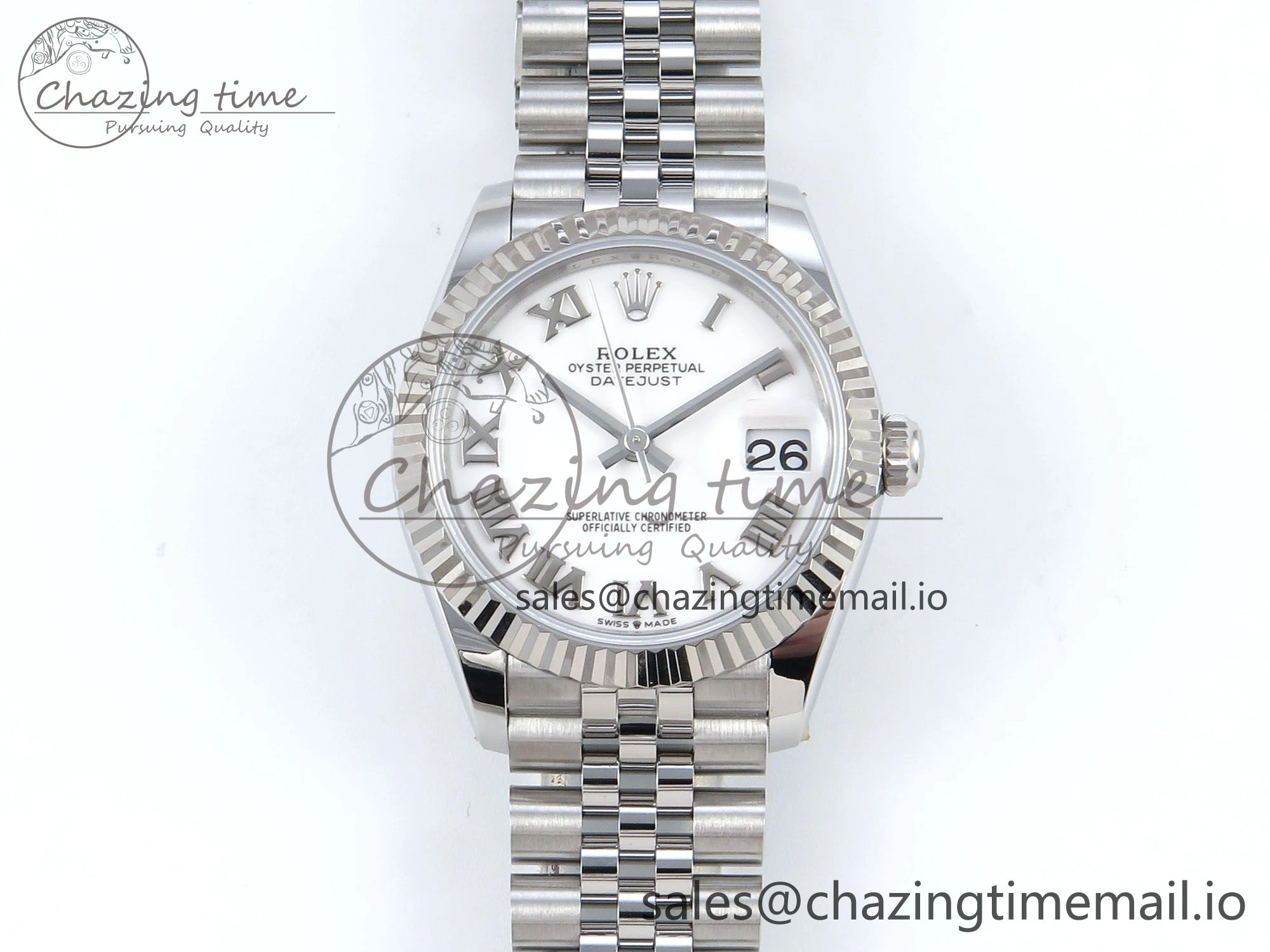 DateJust 31 278274 ARF 1:1 Best Edition 904L Steel White Roman Dial on SS Jubilee Bracelet ETA 2688