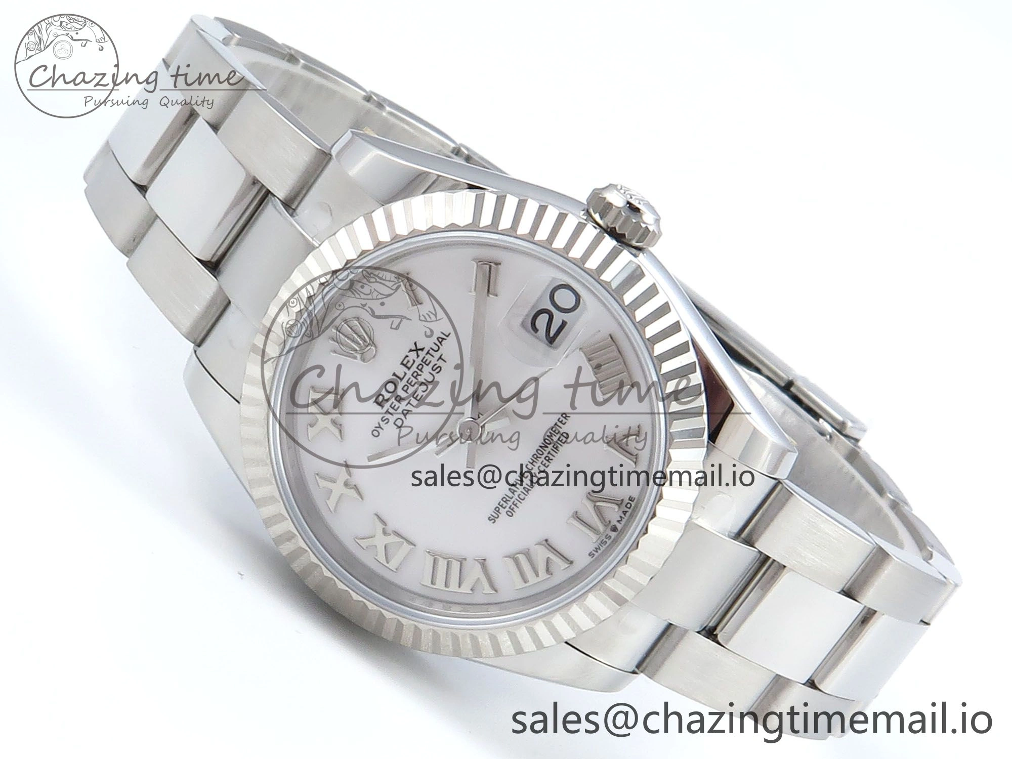 DateJust 31 278274 ARF 1:1 Best Edition 904L Steel White Roman Dial on SS Oyster Bracelet ETA 2688