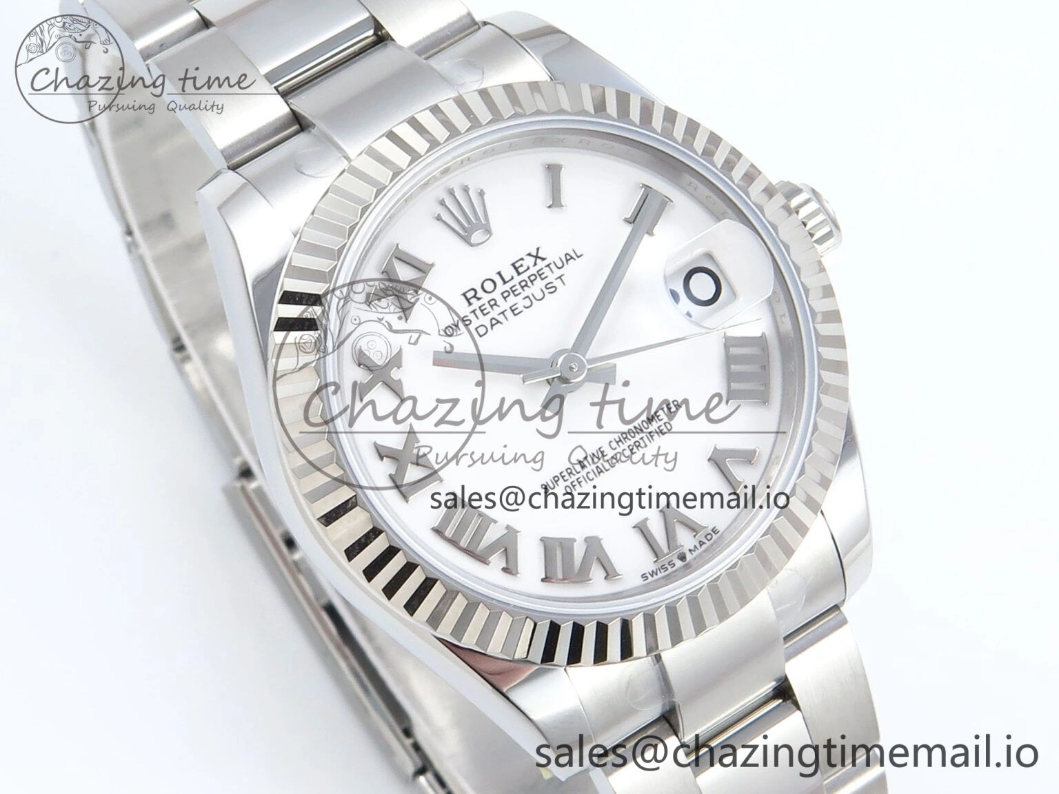 DateJust 31 278274 ARF 1:1 Best Edition 904L Steel White Roman Dial on SS Oyster Bracelet ETA 2688