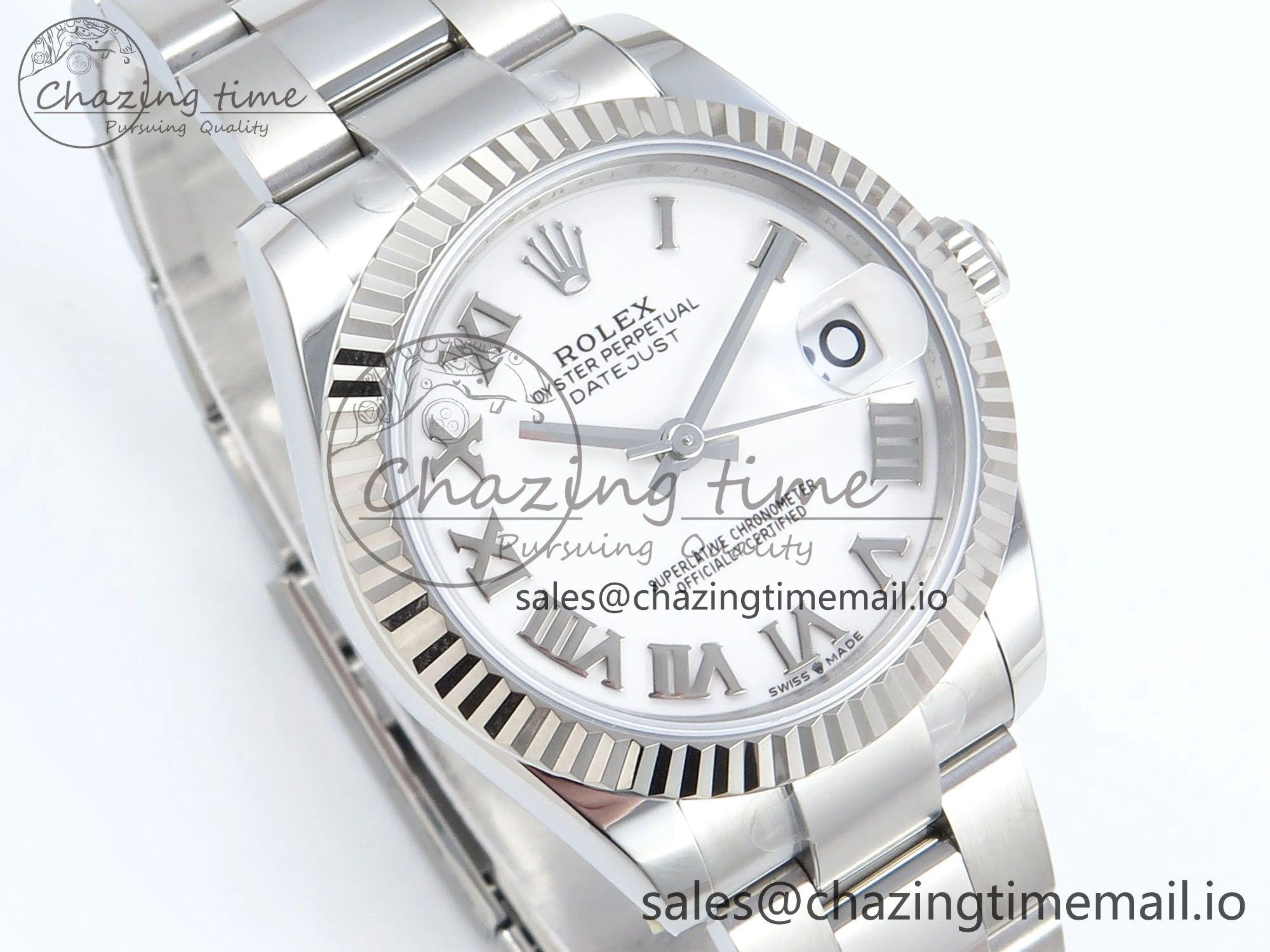 DateJust 31 278274 ARF 1:1 Best Edition 904L Steel White Roman Dial on SS Oyster Bracelet ETA 2688