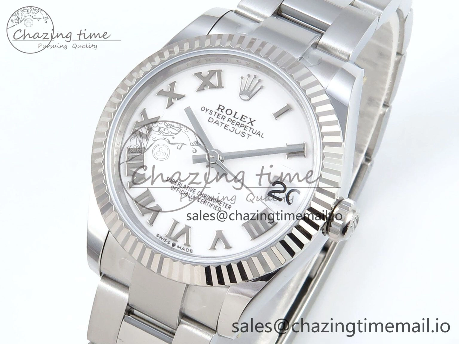 DateJust 31 278274 ARF 1:1 Best Edition 904L Steel White Roman Dial on SS Oyster Bracelet ETA 2688