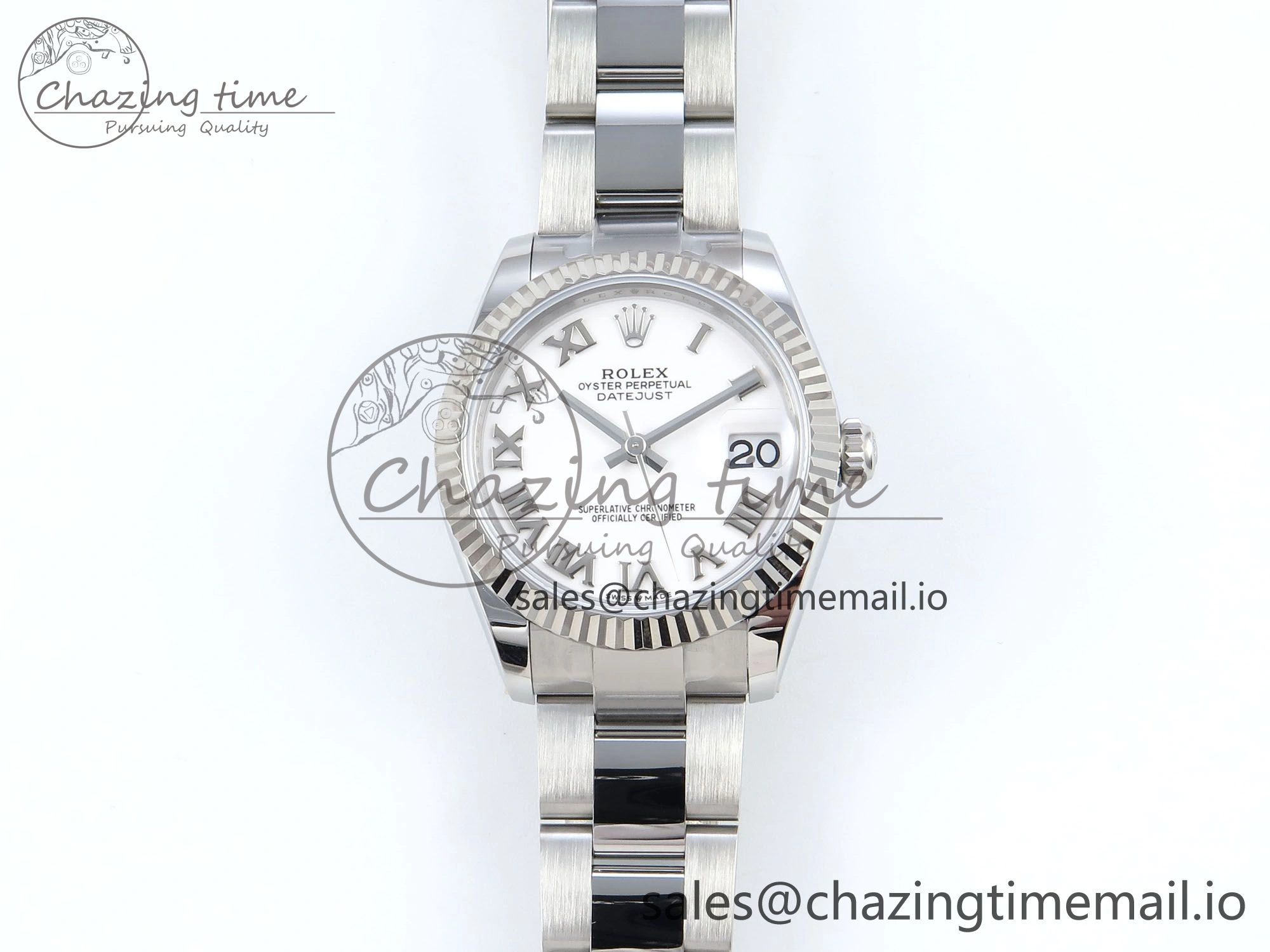 DateJust 31 278274 ARF 1:1 Best Edition 904L Steel White Roman Dial on SS Oyster Bracelet ETA 2688