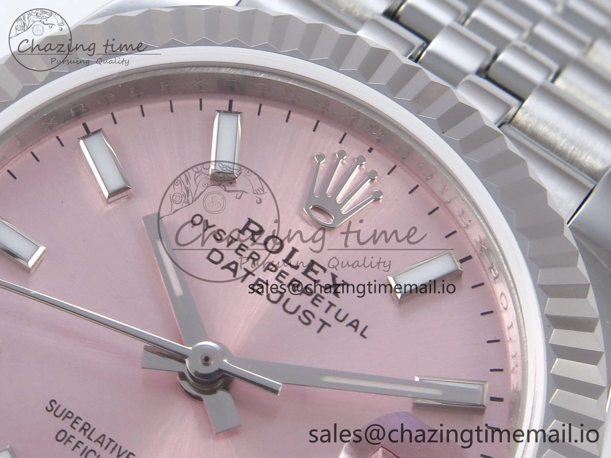 DateJust 31 278274 JARF 1:1 Best Edition 904L Steel Pink Stick Dial on SS Jubilee Bracelet HZ2236