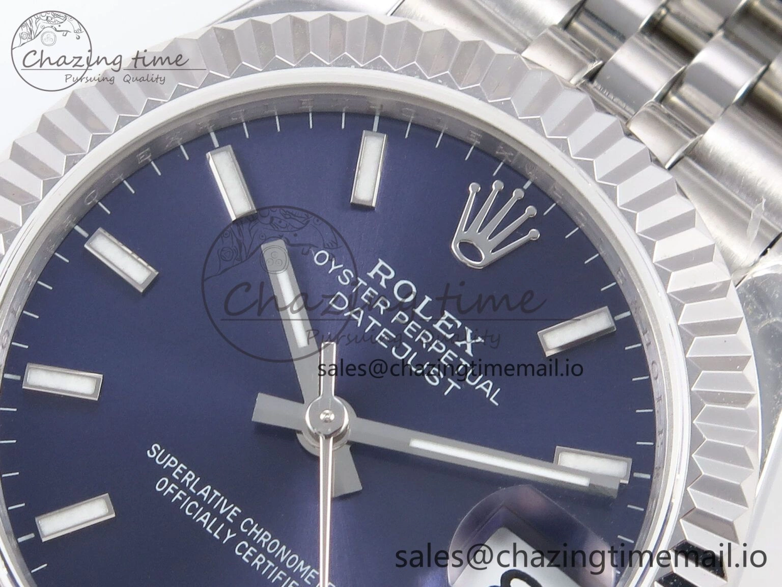 DateJust 31 278274 SS GMF 1:1 Best Edition 904L Steel Blue Stick Dial on Jubilee Bracelet A2824