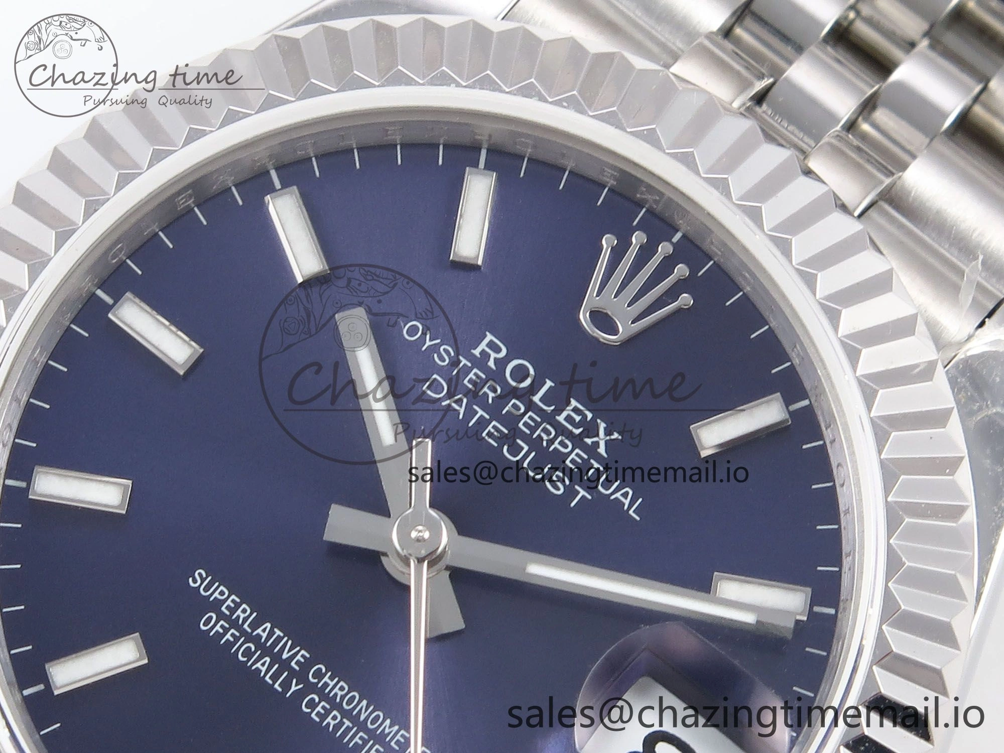 DateJust 31 278274 SS GMF 1:1 Best Edition 904L Steel Blue Stick Dial on Jubilee Bracelet A2824