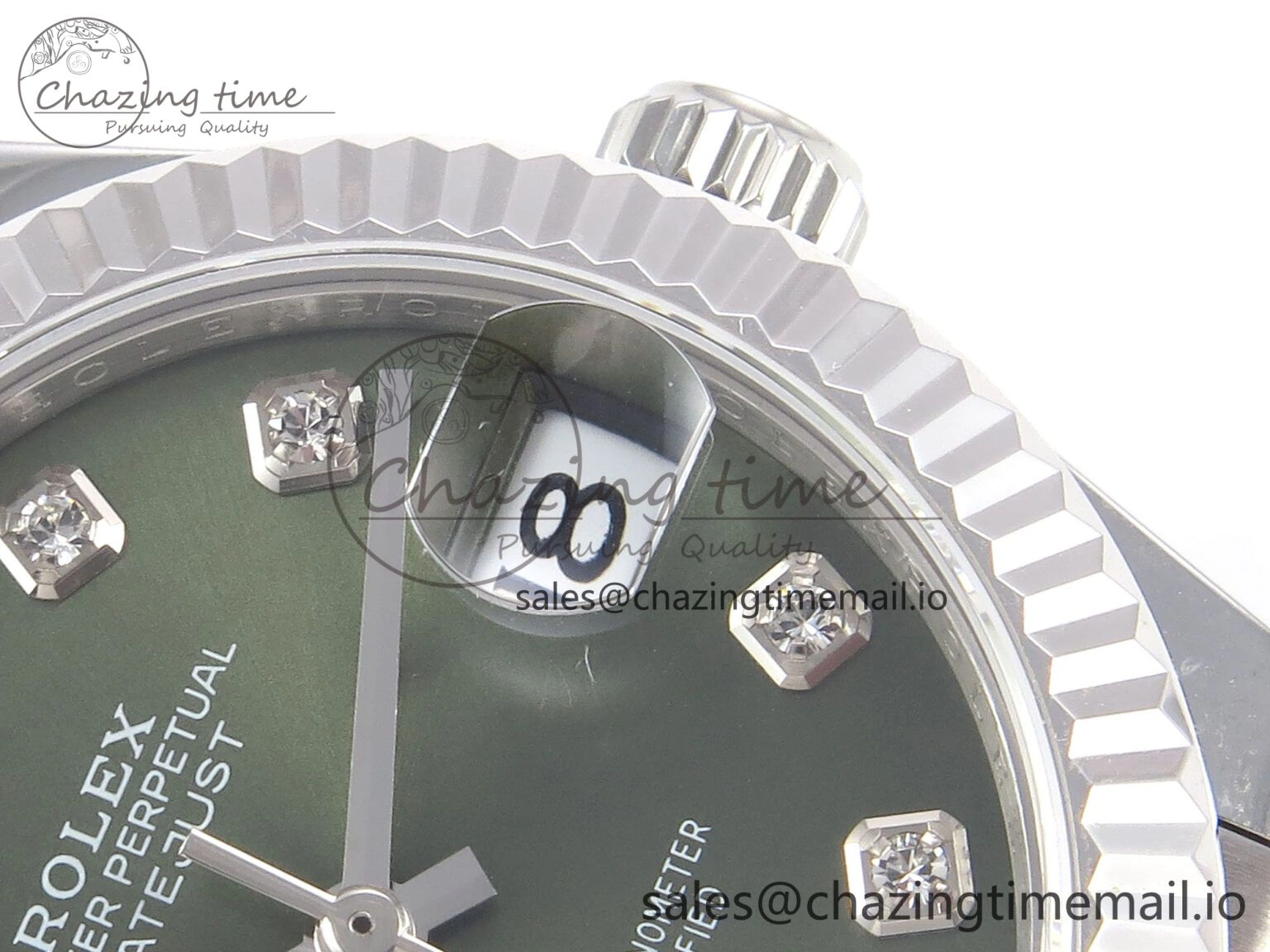 DateJust 31 278274 SS GMF 1:1 Best Edition 904L Steel Green Diamonds Dial on Jubilee Bracelet A2824