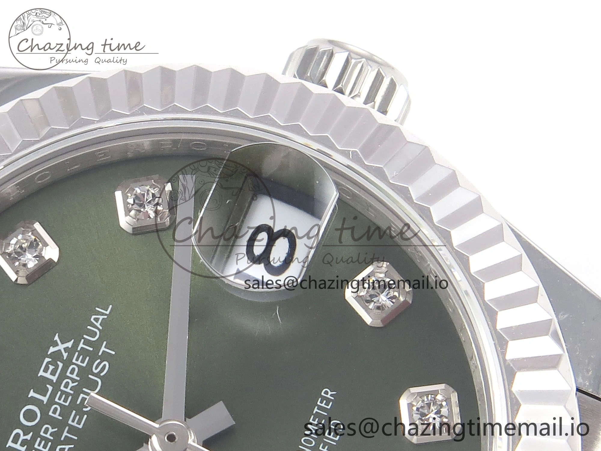 DateJust 31 278274 SS GMF 1:1 Best Edition 904L Steel Green Diamonds Dial on Jubilee Bracelet A2824