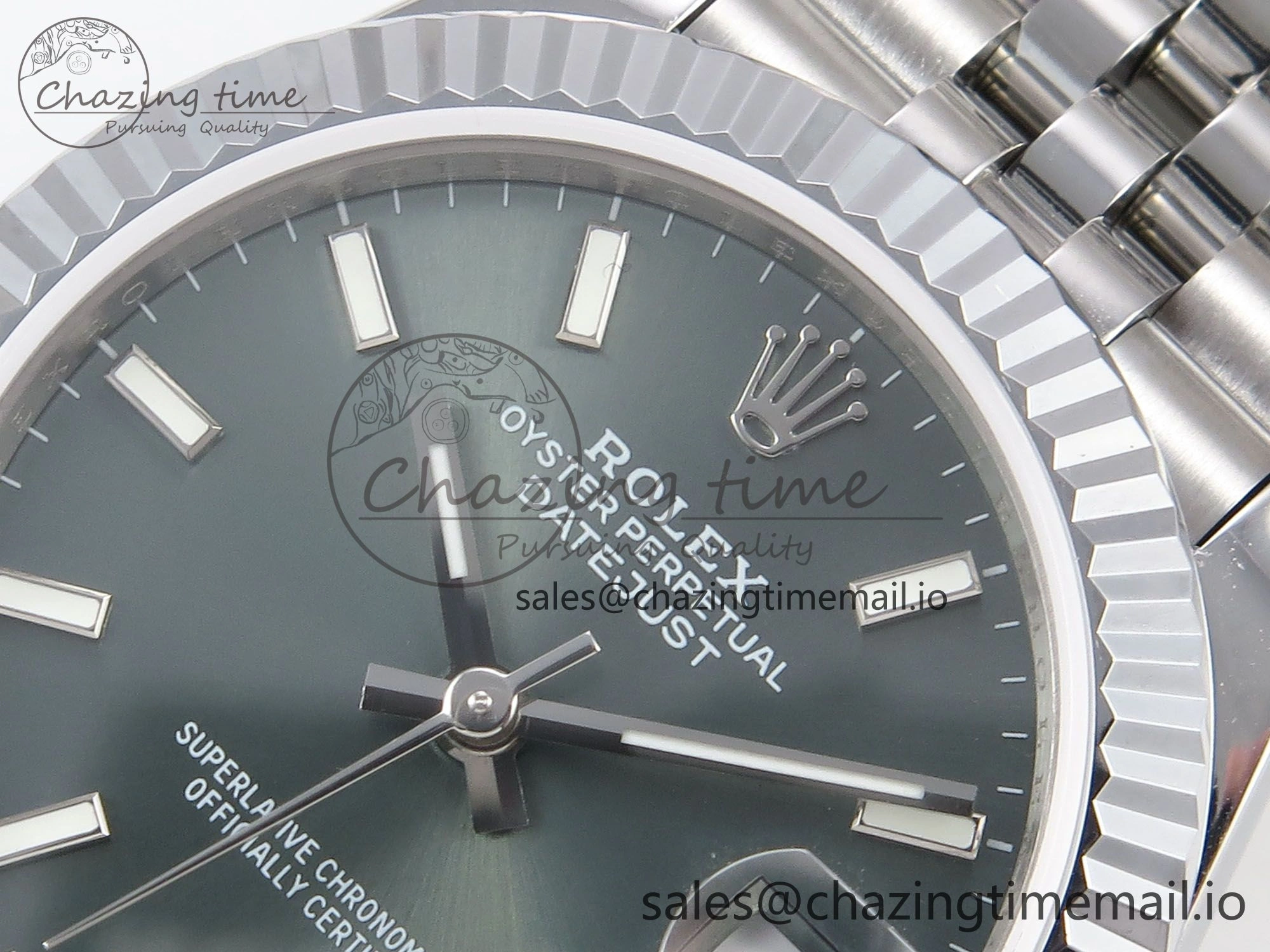 DateJust 31 278274 SS GMF 1:1 Best Edition 904L Steel Green Stick Dial on Jubilee Bracelet A2824