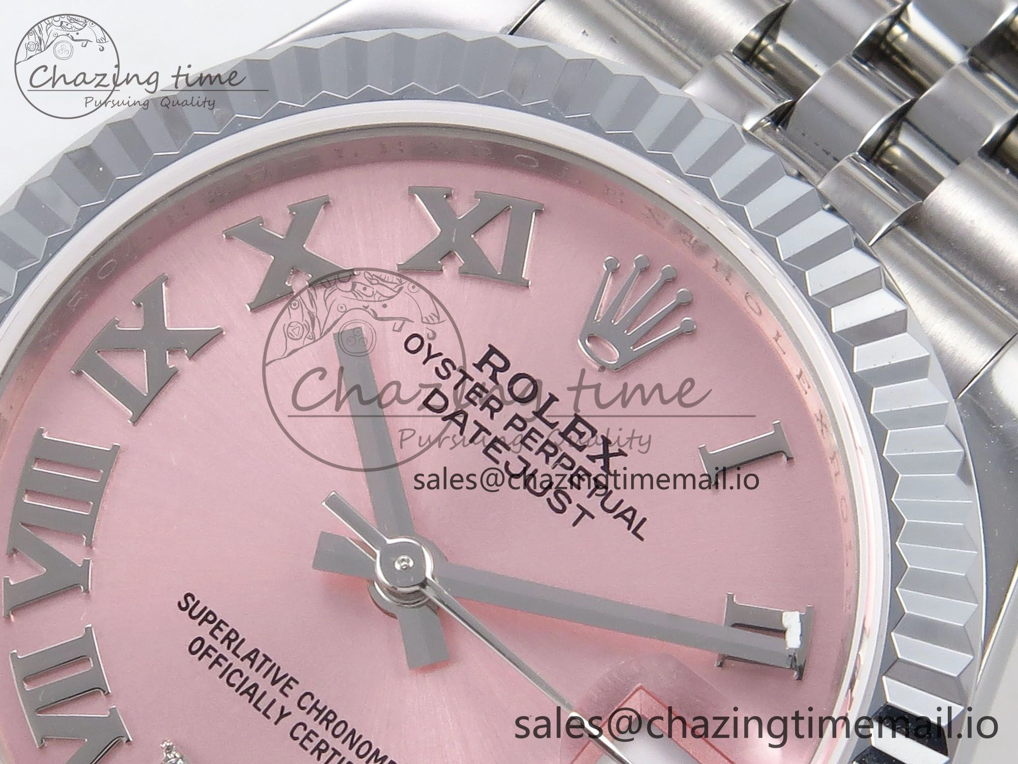 DateJust 31 278274 SS GMF 1:1 Best Edition 904L Steel Pink Roman Diamonds Dial on Jubilee Bracelet A2824