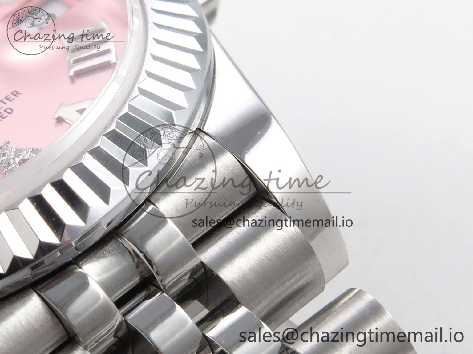 DateJust 31 278274 SS GMF 1:1 Best Edition 904L Steel Pink Roman Diamonds Dial on Jubilee Bracelet A2824