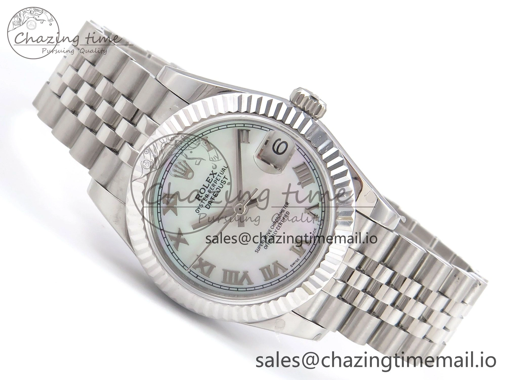 DateJust 31 278274 SS GMF 1:1 Best Edition 904L Steel White MOP Roman Dial on Jubilee Bracelet A2824