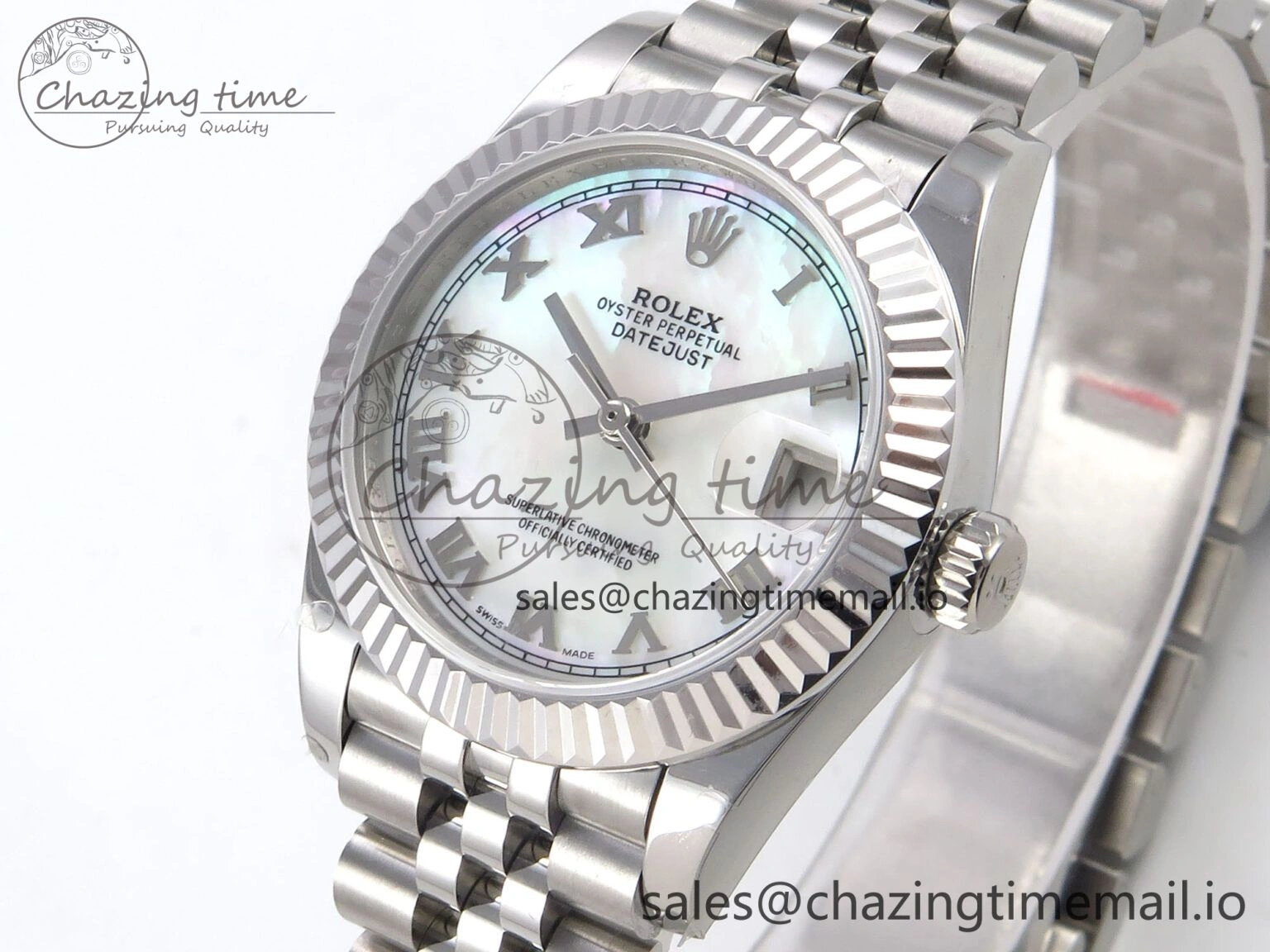 DateJust 31 278274 SS GMF 1:1 Best Edition 904L Steel White MOP Roman Dial on Jubilee Bracelet A2824