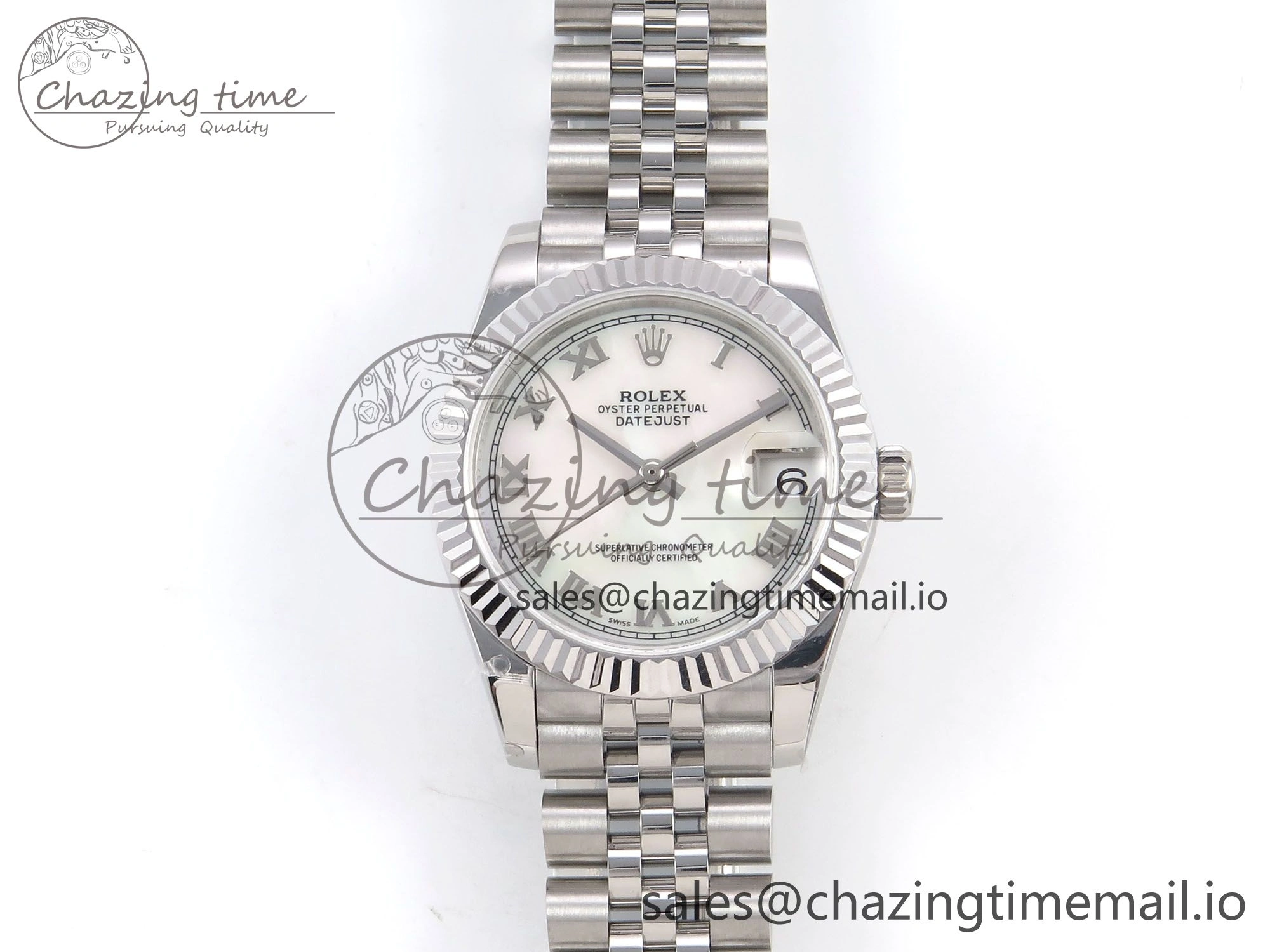 DateJust 31 278274 SS GMF 1:1 Best Edition 904L Steel White MOP Roman Dial on Jubilee Bracelet A2824