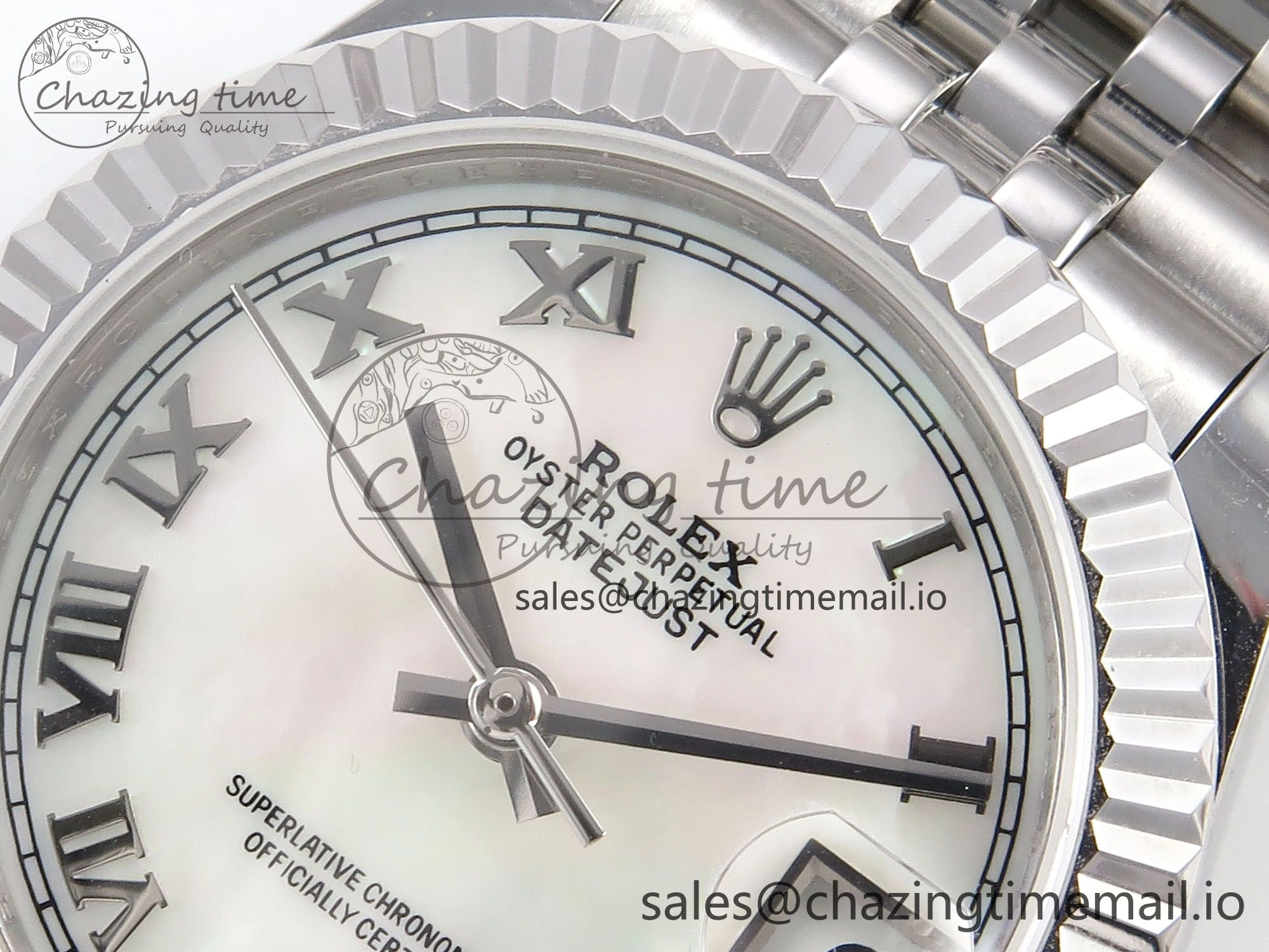 DateJust 31 278274 SS GMF 1:1 Best Edition 904L Steel White MOP Roman Dial on Jubilee Bracelet A2824