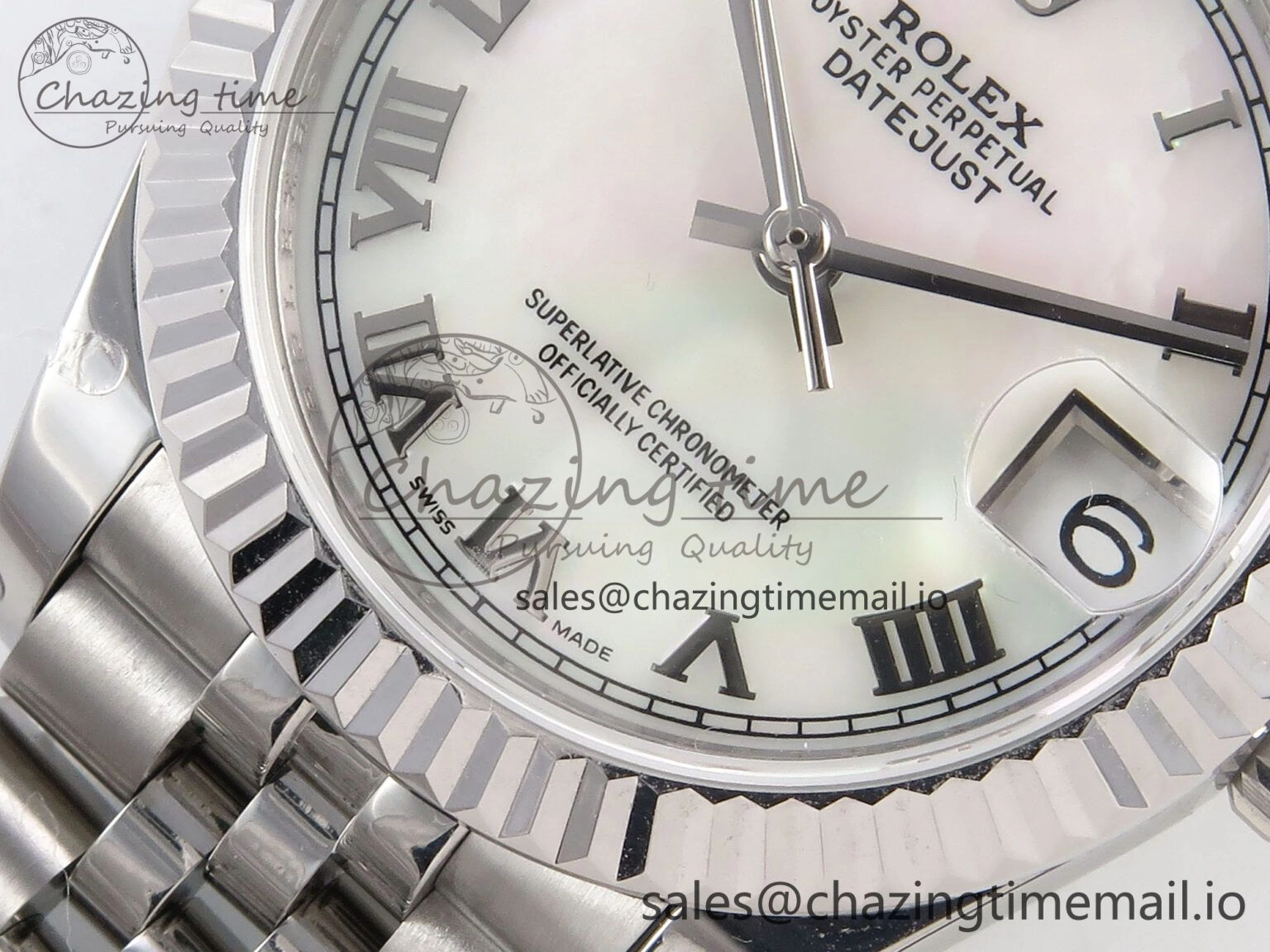 DateJust 31 278274 SS GMF 1:1 Best Edition 904L Steel White MOP Roman Dial on Jubilee Bracelet A2824