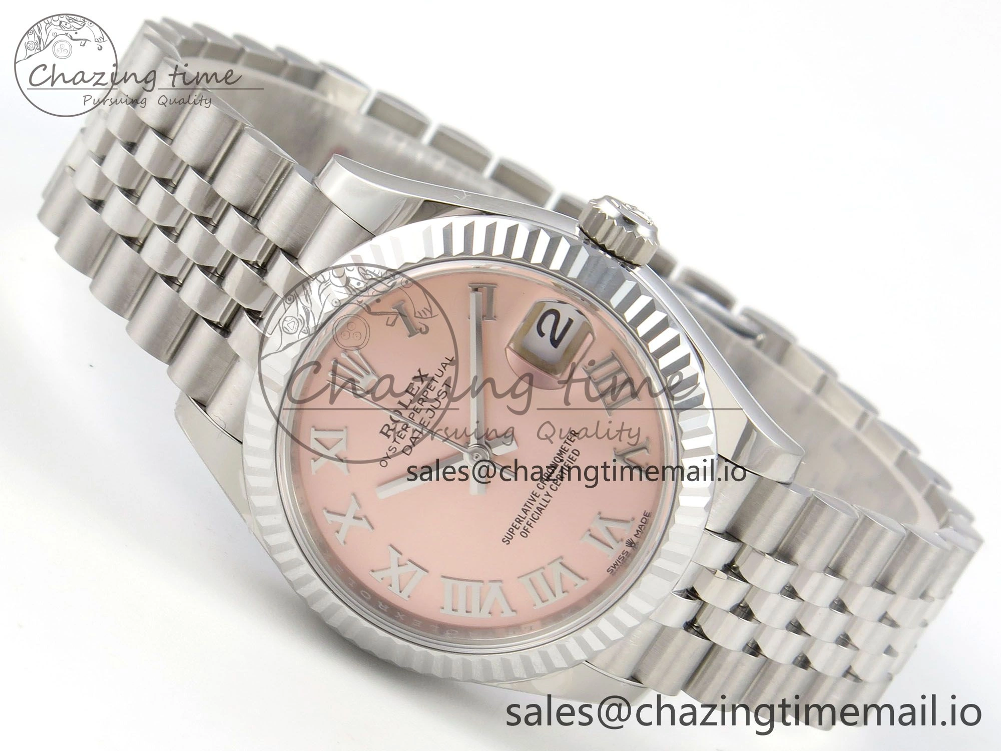 DateJust 31 278274 SS THBF 1:1 Best Edition 904L Steel RG Roman Diamonds Dial on Jubilee Bracelet HZ Cal.2236