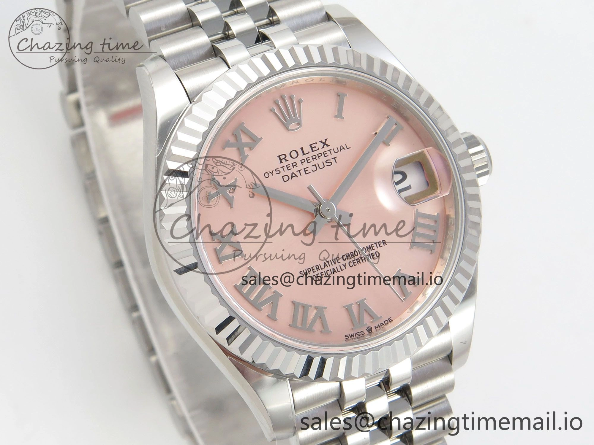 DateJust 31 278274 SS THBF 1:1 Best Edition 904L Steel RG Roman Diamonds Dial on Jubilee Bracelet HZ Cal.2236