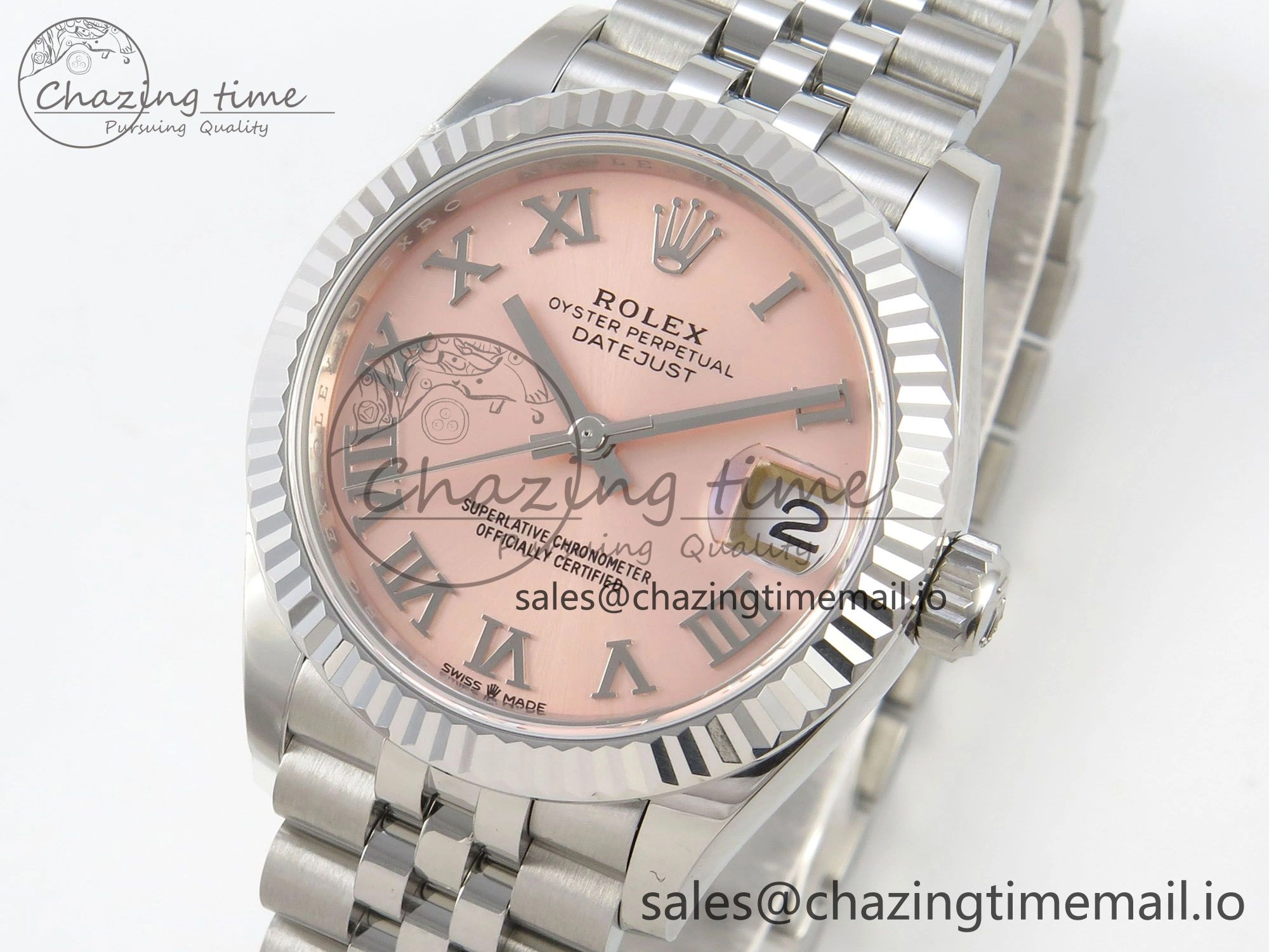 DateJust 31 278274 SS THBF 1:1 Best Edition 904L Steel RG Roman Diamonds Dial on Jubilee Bracelet HZ Cal.2236
