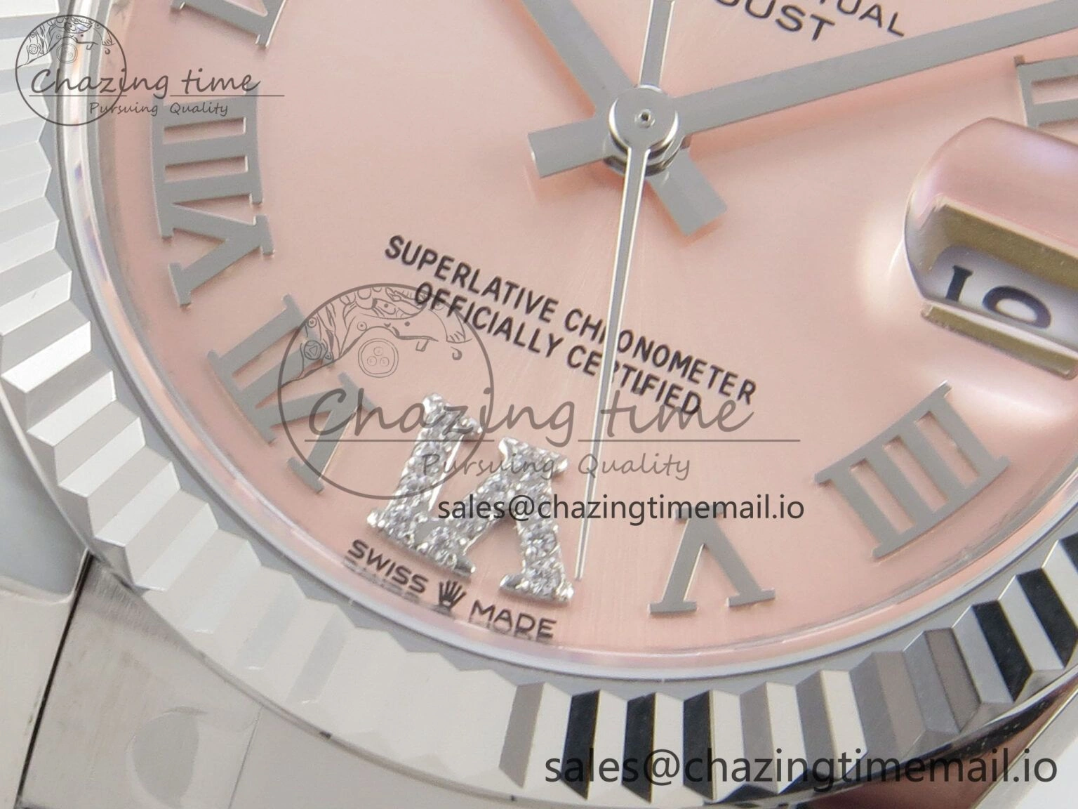 DateJust 31 278274 SS THBF 1:1 Best Edition 904L Steel RG Roman Diamonds Dial on Oyster Bracelet HZ Cal.2236
