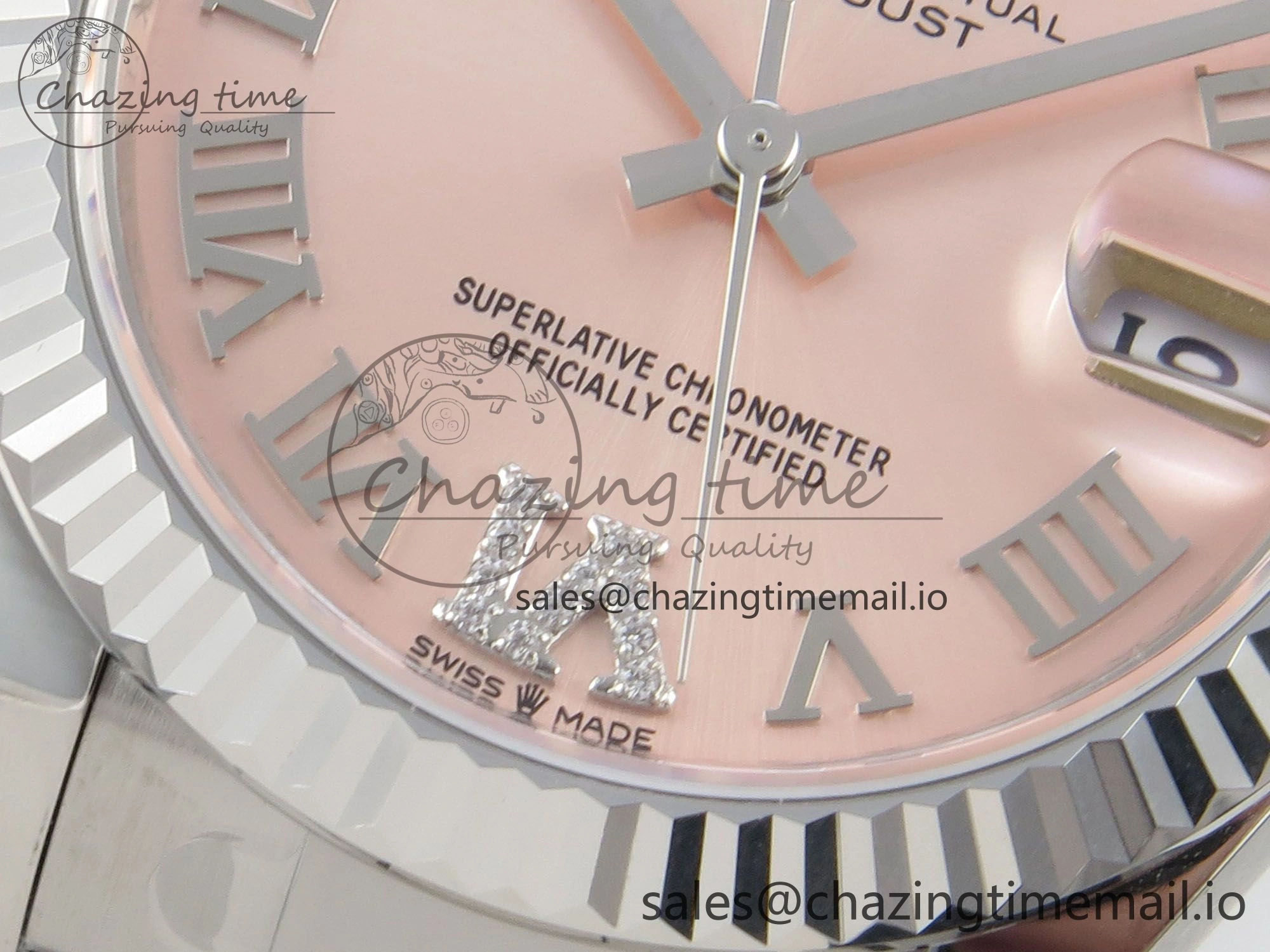 DateJust 31 278274 SS THBF 1:1 Best Edition 904L Steel RG Roman Diamonds Dial on Oyster Bracelet HZ Cal.2236