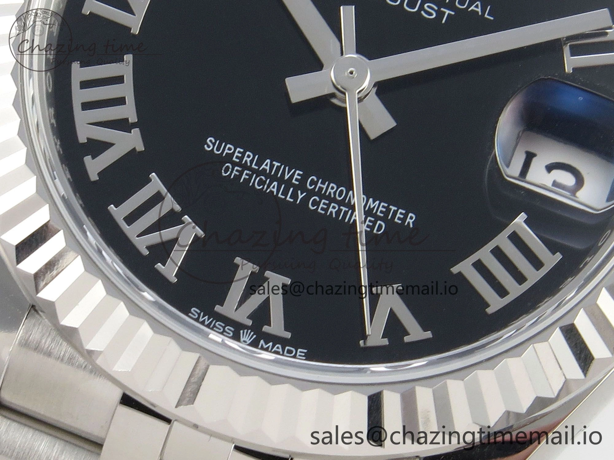 DateJust 31 278274 THBF 1:1 Best Edition 904L Steel Black Roman Dial on SS Jubilee Bracelet HZ Cal.2236