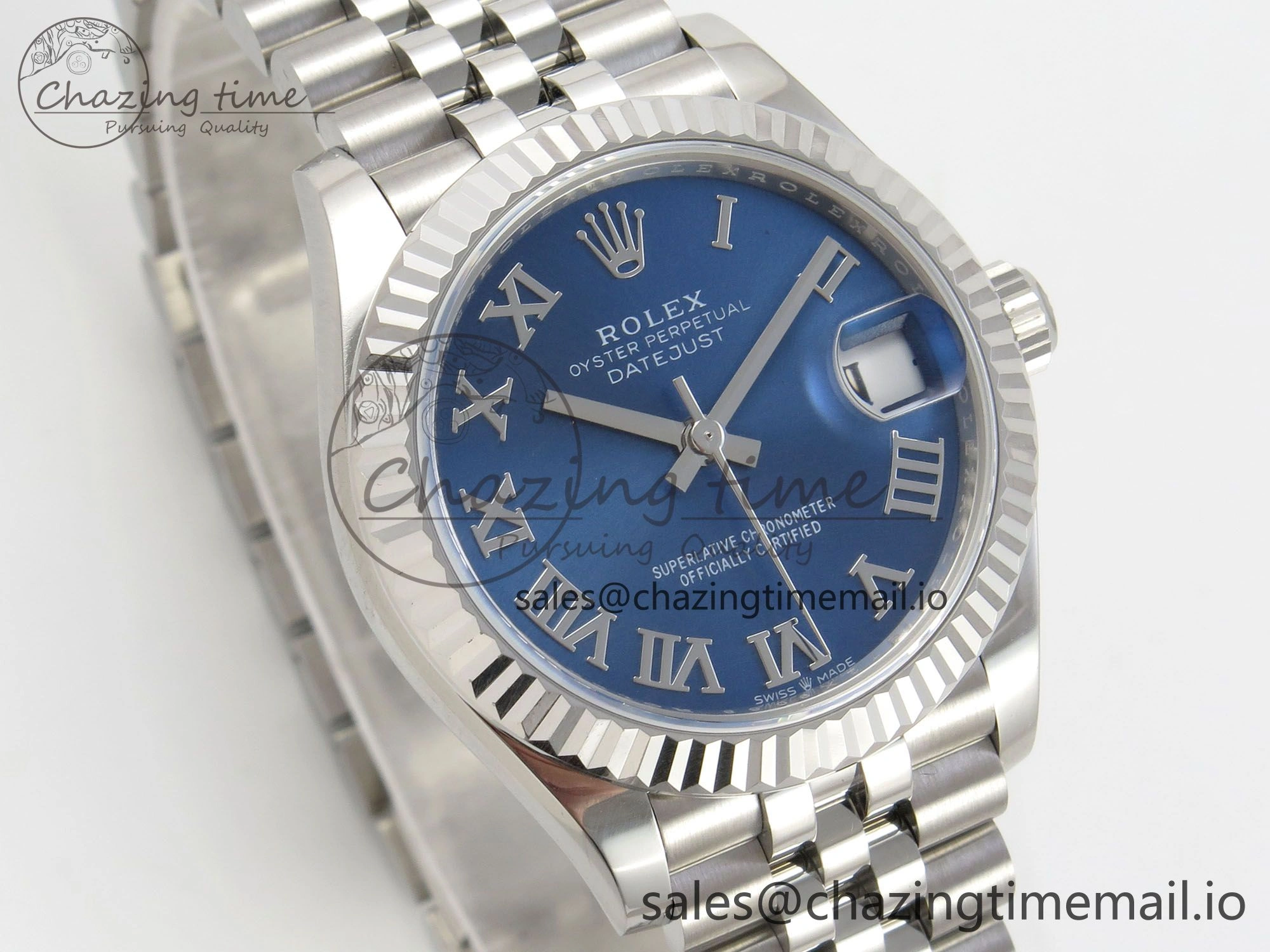 DateJust 31 278274 THBF 1:1 Best Edition 904L Steel Blue Roman Dial on SS Jubilee Bracelet HZ Cal.2236