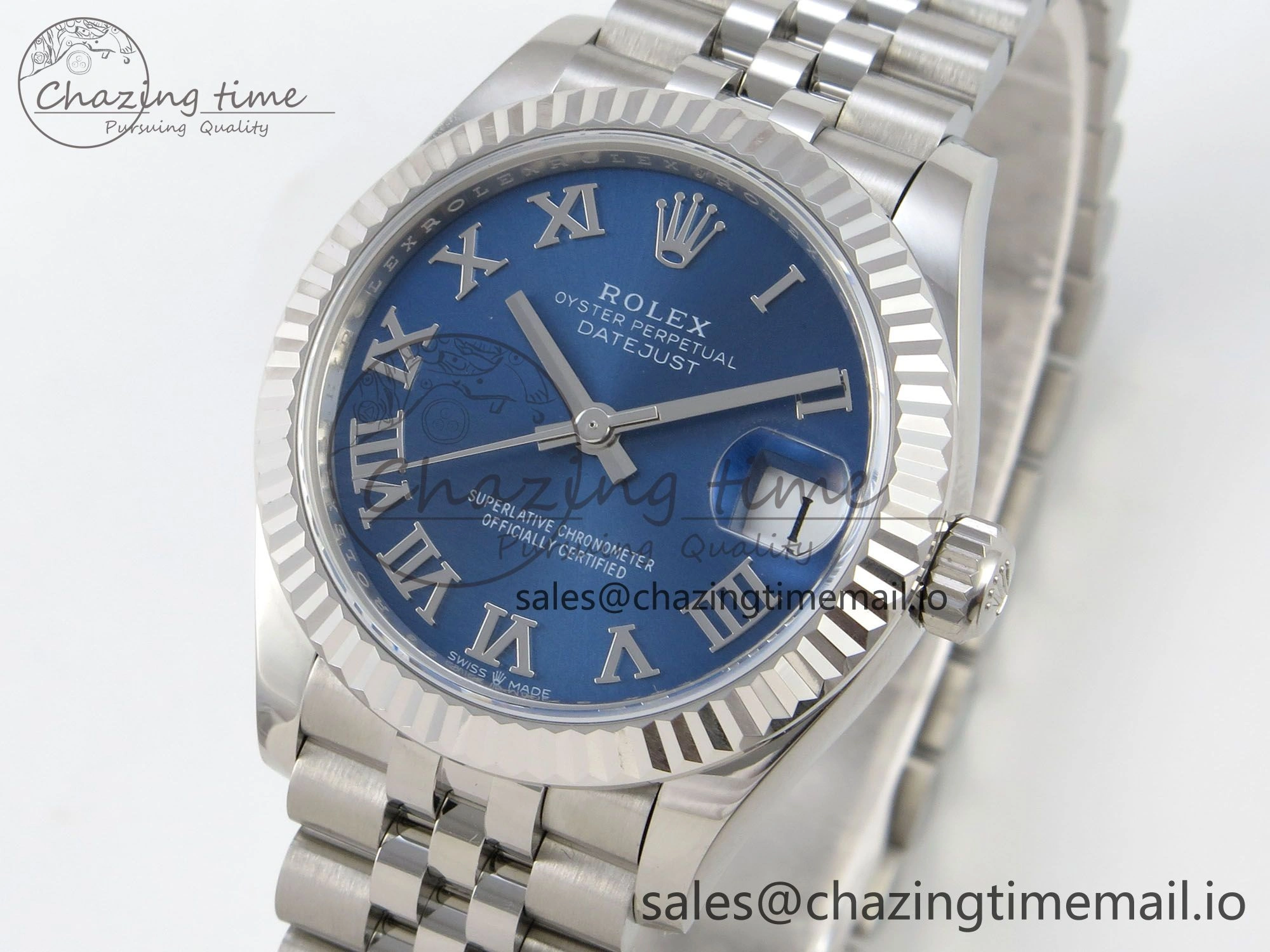 DateJust 31 278274 THBF 1:1 Best Edition 904L Steel Blue Roman Dial on SS Jubilee Bracelet HZ Cal.2236