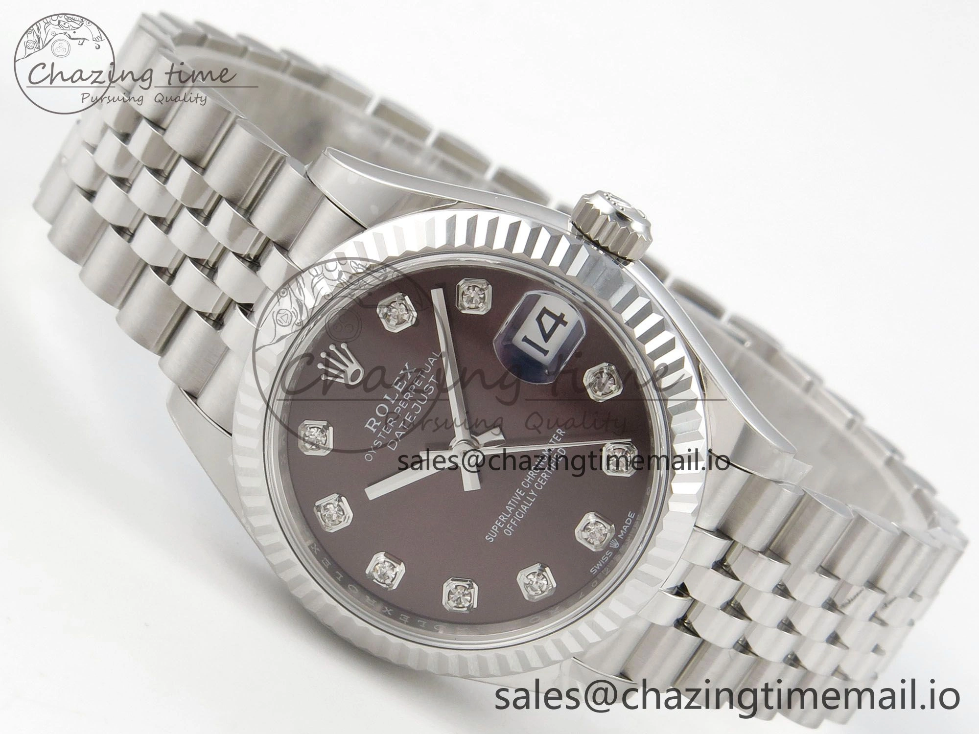 DateJust 31 278274 THBF 1:1 Best Edition 904L Steel Brown Diamond Dial on SS Jubilee Bracelet HZ Cal.2236
