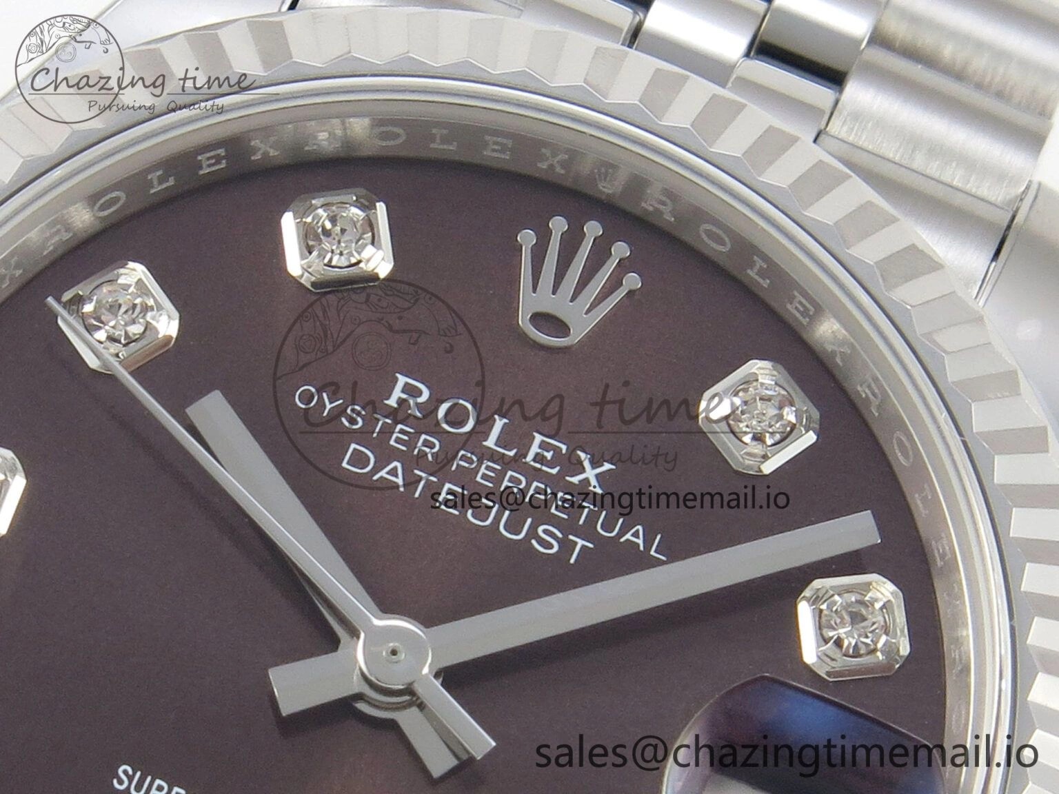 DateJust 31 278274 THBF 1:1 Best Edition 904L Steel Brown Diamond Dial on SS Jubilee Bracelet HZ Cal.2236