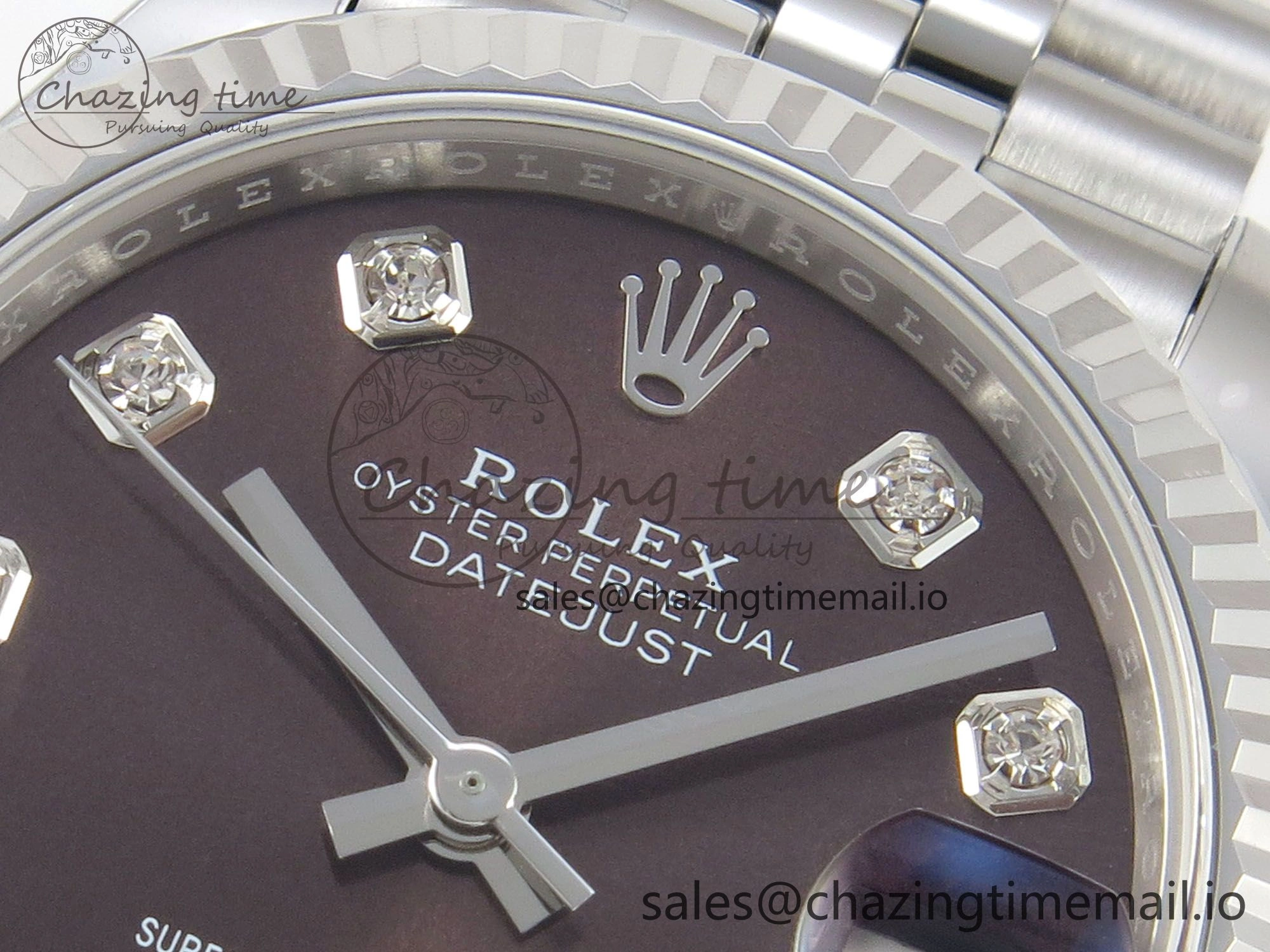 DateJust 31 278274 THBF 1:1 Best Edition 904L Steel Brown Diamond Dial on SS Jubilee Bracelet HZ Cal.2236