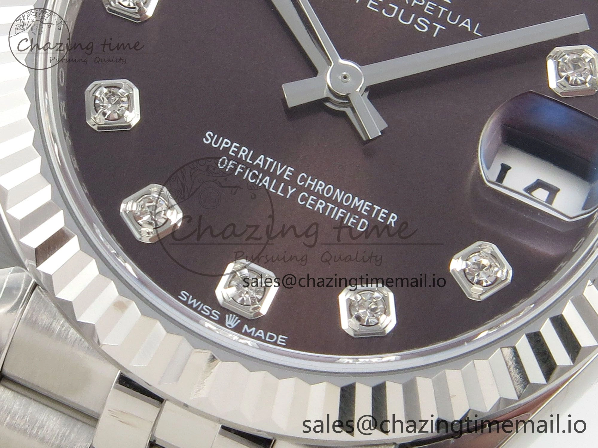 DateJust 31 278274 THBF 1:1 Best Edition 904L Steel Brown Diamond Dial on SS Jubilee Bracelet HZ Cal.2236