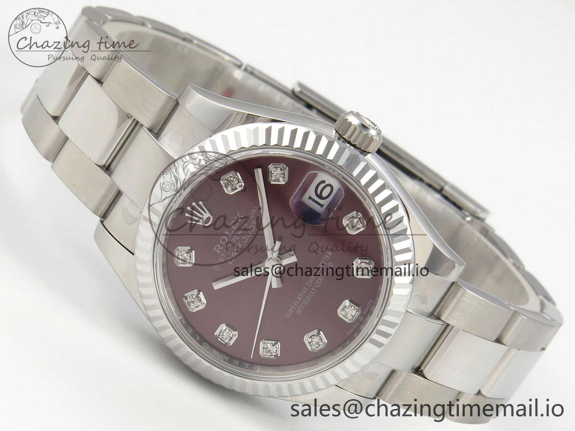 DateJust 31 278274 THBF 1:1 Best Edition 904L Steel Brown Diamond Dial on SS Oyster Bracelet HZ Cal.2236