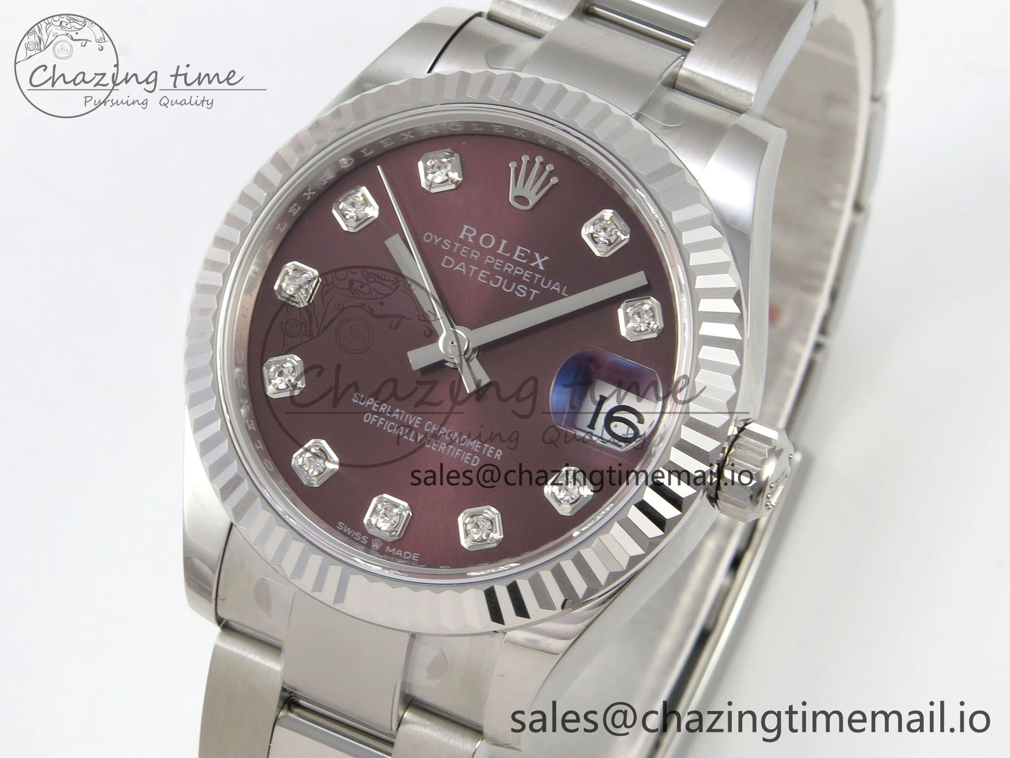 DateJust 31 278274 THBF 1:1 Best Edition 904L Steel Brown Diamond Dial on SS Oyster Bracelet HZ Cal.2236