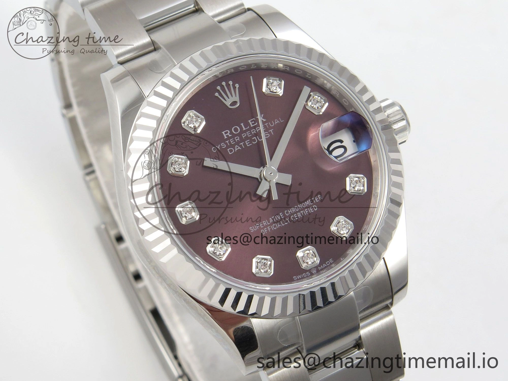 DateJust 31 278274 THBF 1:1 Best Edition 904L Steel Brown Diamond Dial on SS Oyster Bracelet HZ Cal.2236