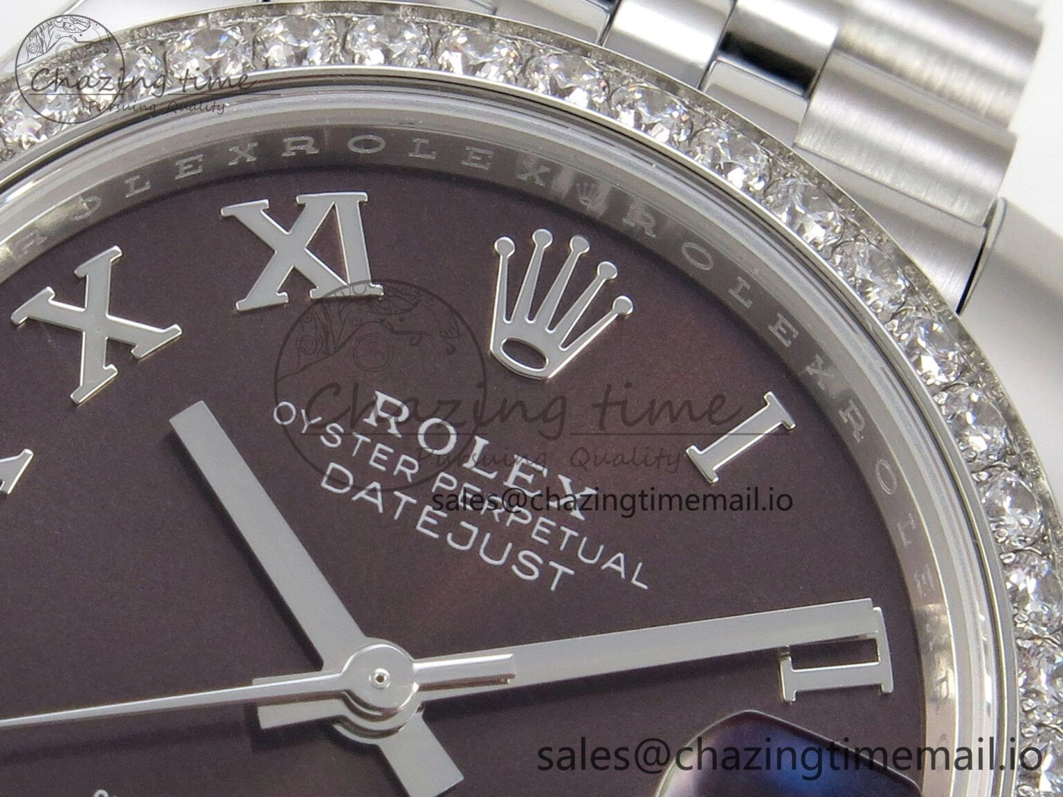 DateJust 31 278274 THBF 1:1 Best Edition 904L Steel Brown Roman Dial Diamonds Bezel on SS Jubilee Bracelet HZ Cal.2236
