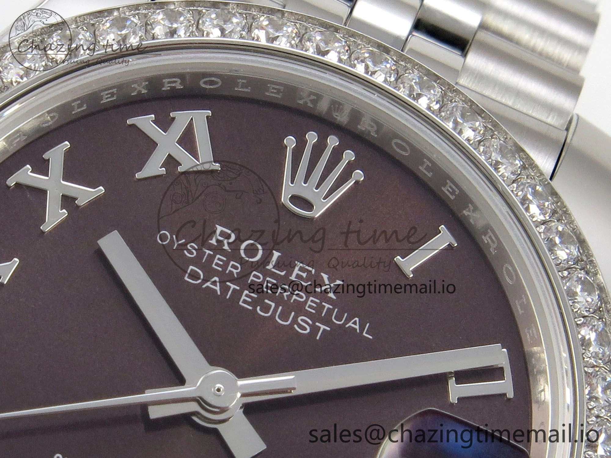 DateJust 31 278274 THBF 1:1 Best Edition 904L Steel Brown Roman Dial Diamonds Bezel on SS Jubilee Bracelet HZ Cal.2236