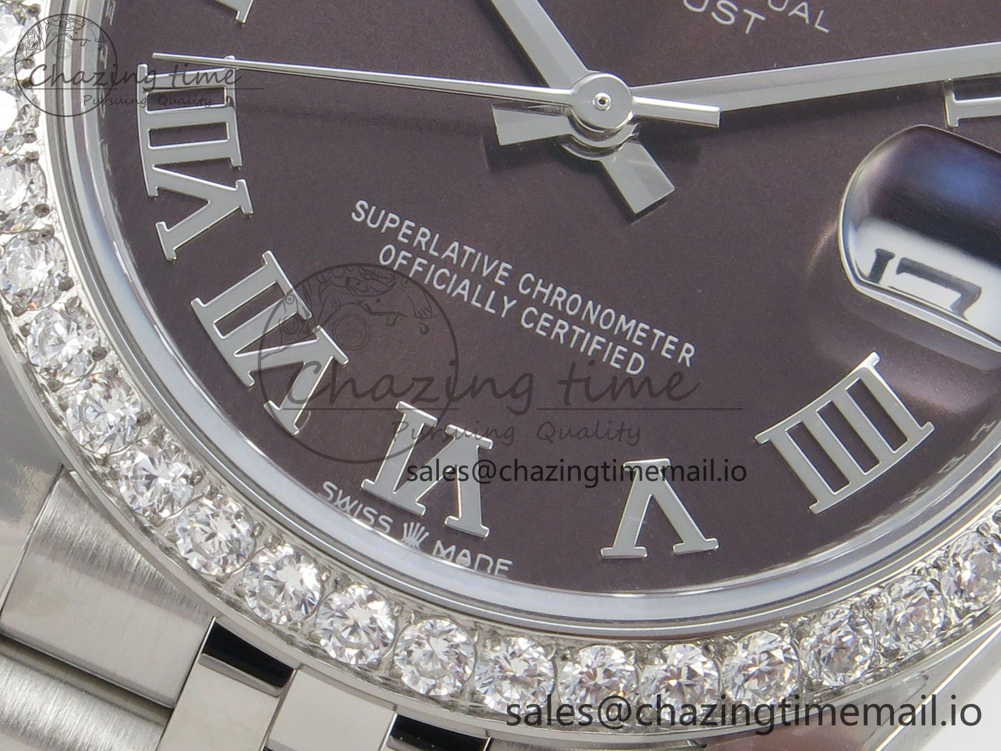 DateJust 31 278274 THBF 1:1 Best Edition 904L Steel Brown Roman Dial Diamonds Bezel on SS Jubilee Bracelet HZ Cal.2236