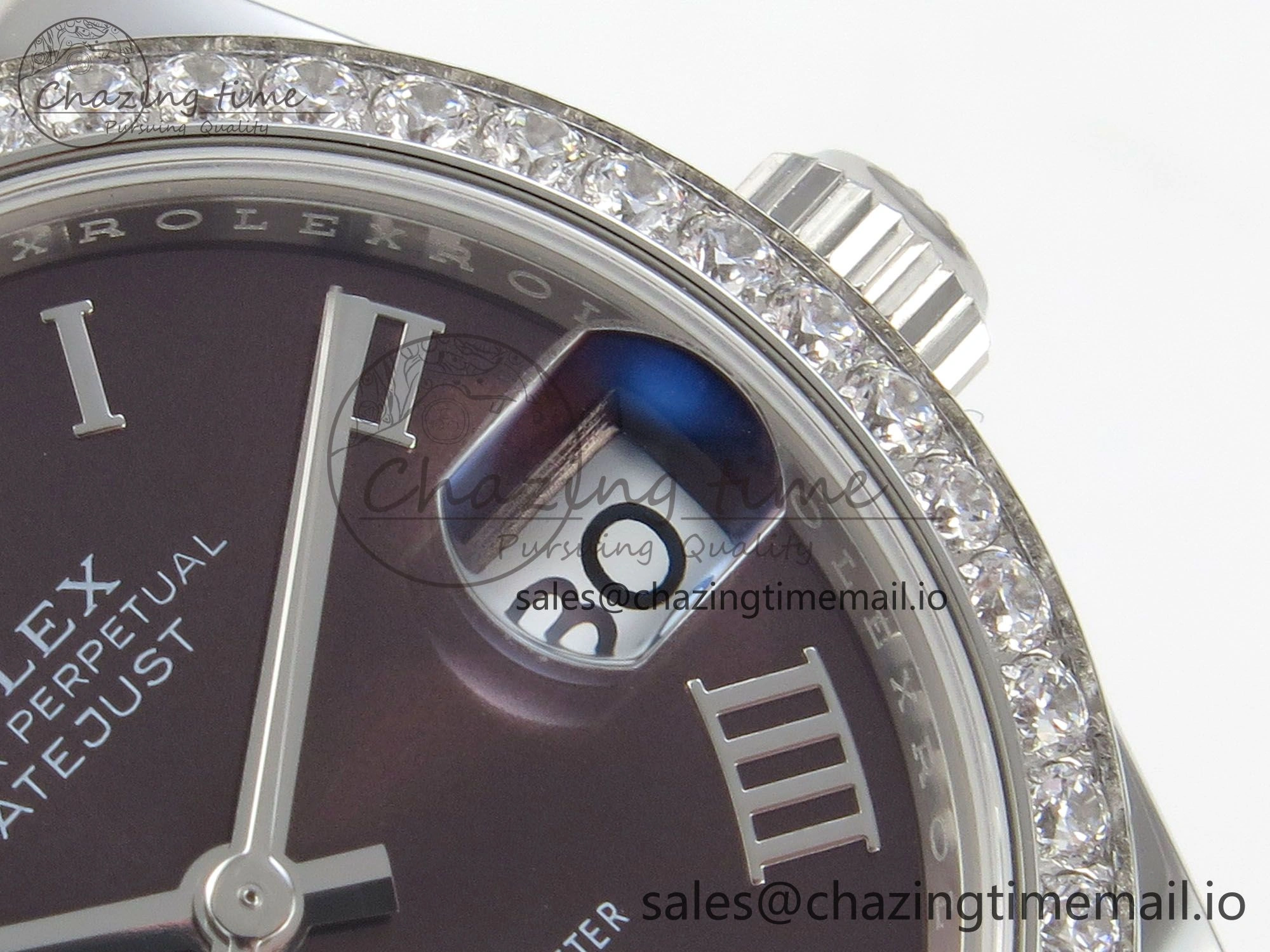 DateJust 31 278274 THBF 1:1 Best Edition 904L Steel Brown Roman Dial Diamonds Bezel on SS Oyster Bracelet HZ Cal.2236