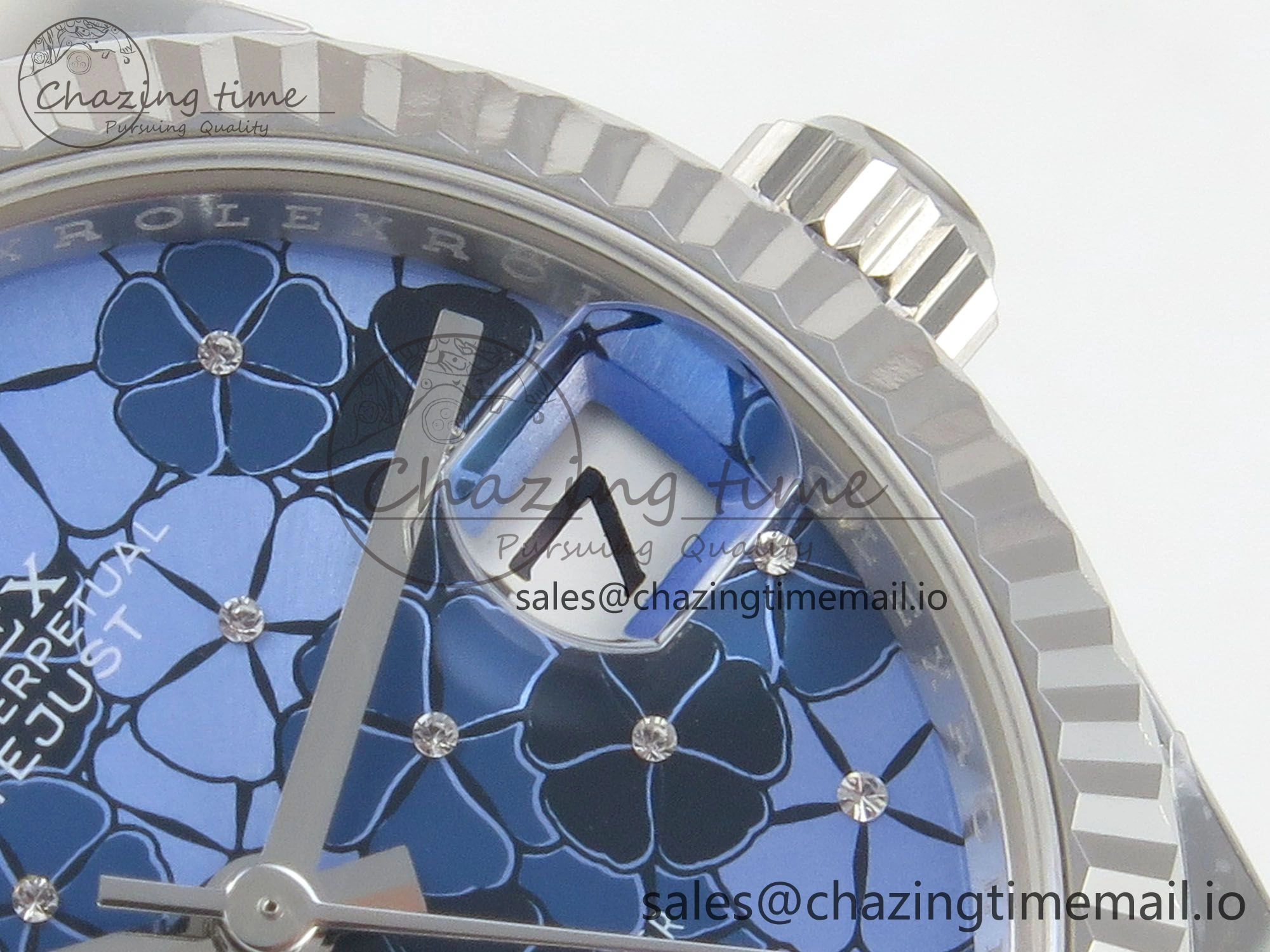 DateJust 31 278274 THBF 1:1 Best Edition 904L Steel Fluted Blue Floral Dial on SS Jubilee Bracelet HZ Cal.2236